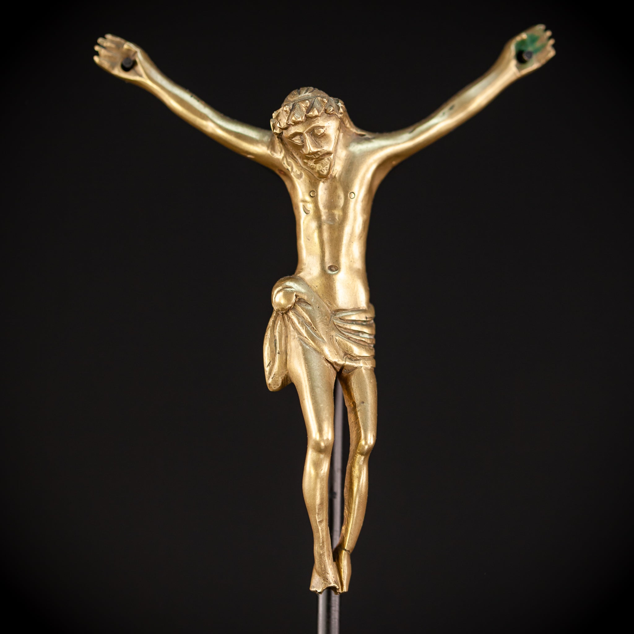 Corpus Christi Bronze | 1600s Antique | 4.1" / 10.5 cm