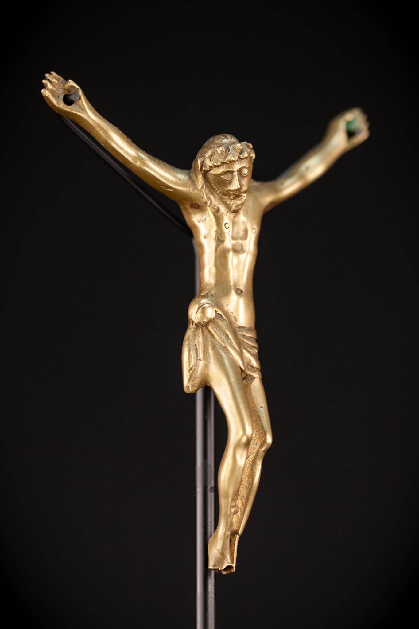 Corpus Christi Bronze | 1600s Antique | 4.1" / 10.5 cm