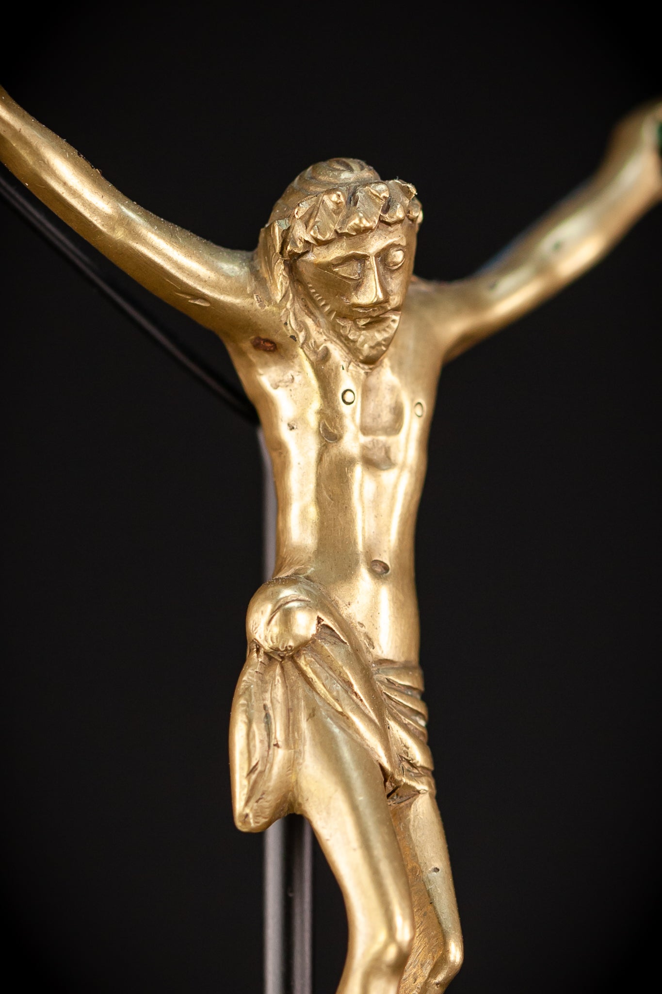 Corpus Christi Bronze | 1600s Antique | 4.1" / 10.5 cm