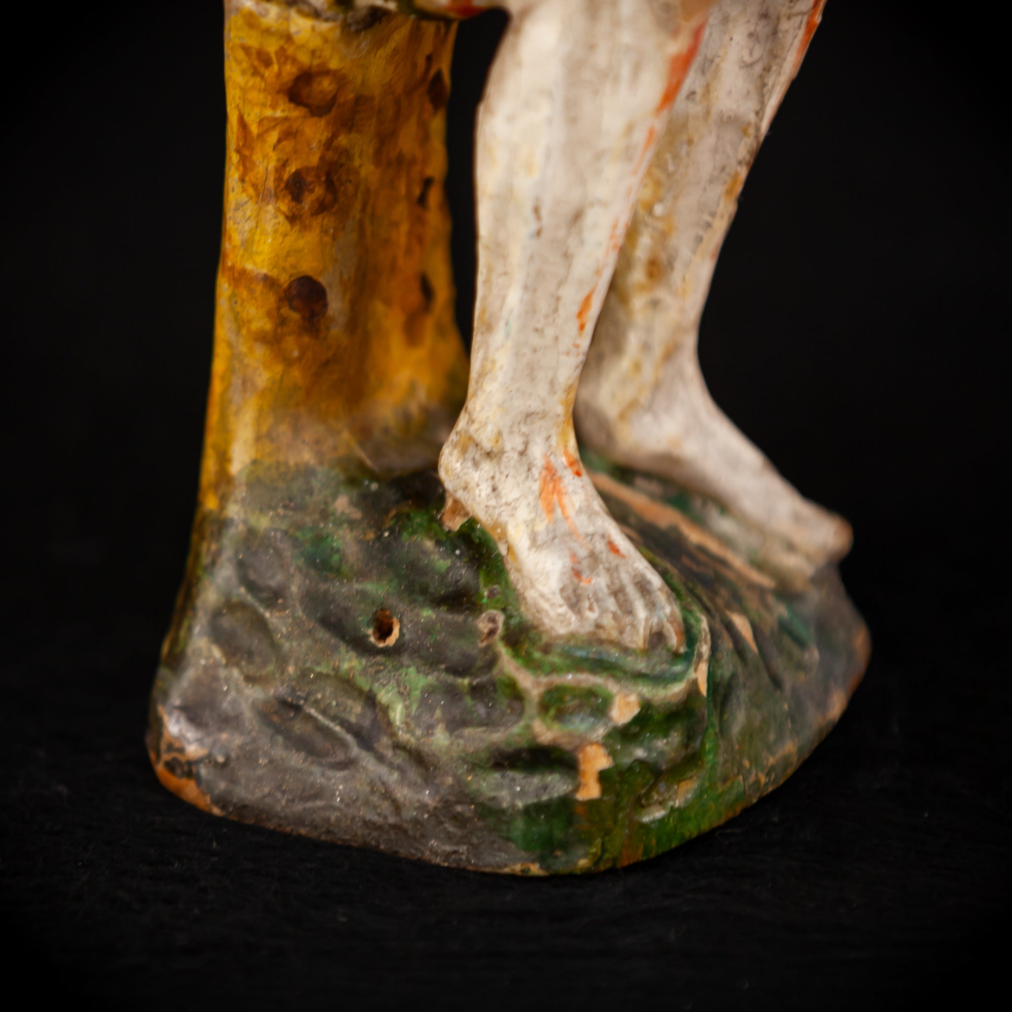Pensive Christ Wooden Sculpture | Antique 1700s | 7.7" / 19.5 cm