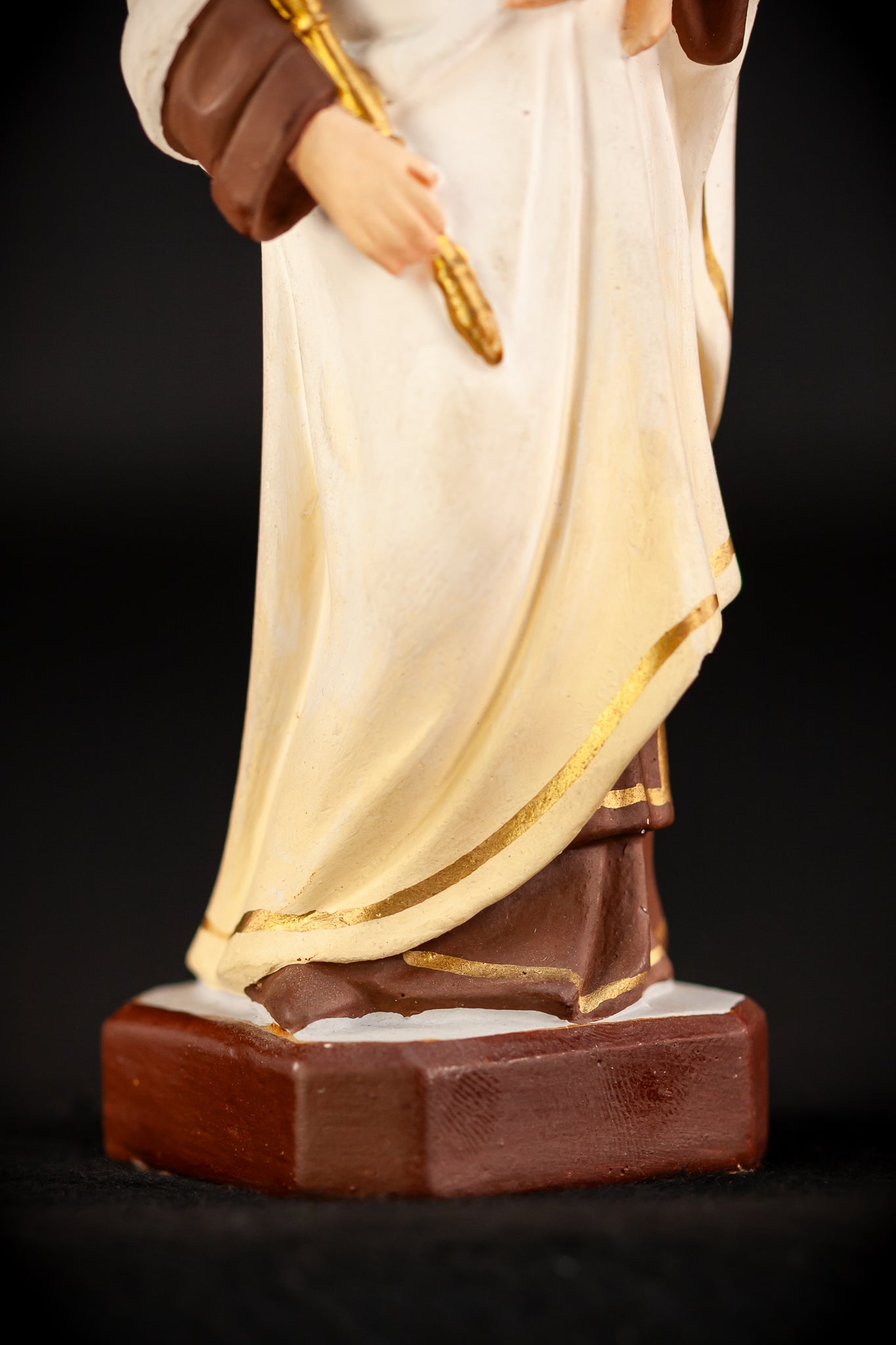 Virgin Mary w Child Jesus Plaster Statue | OLOT 8.1"