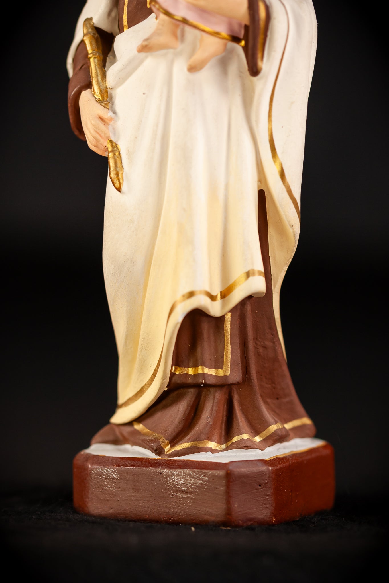 Virgin Mary w Child Jesus Plaster Statue | OLOT 8.1"