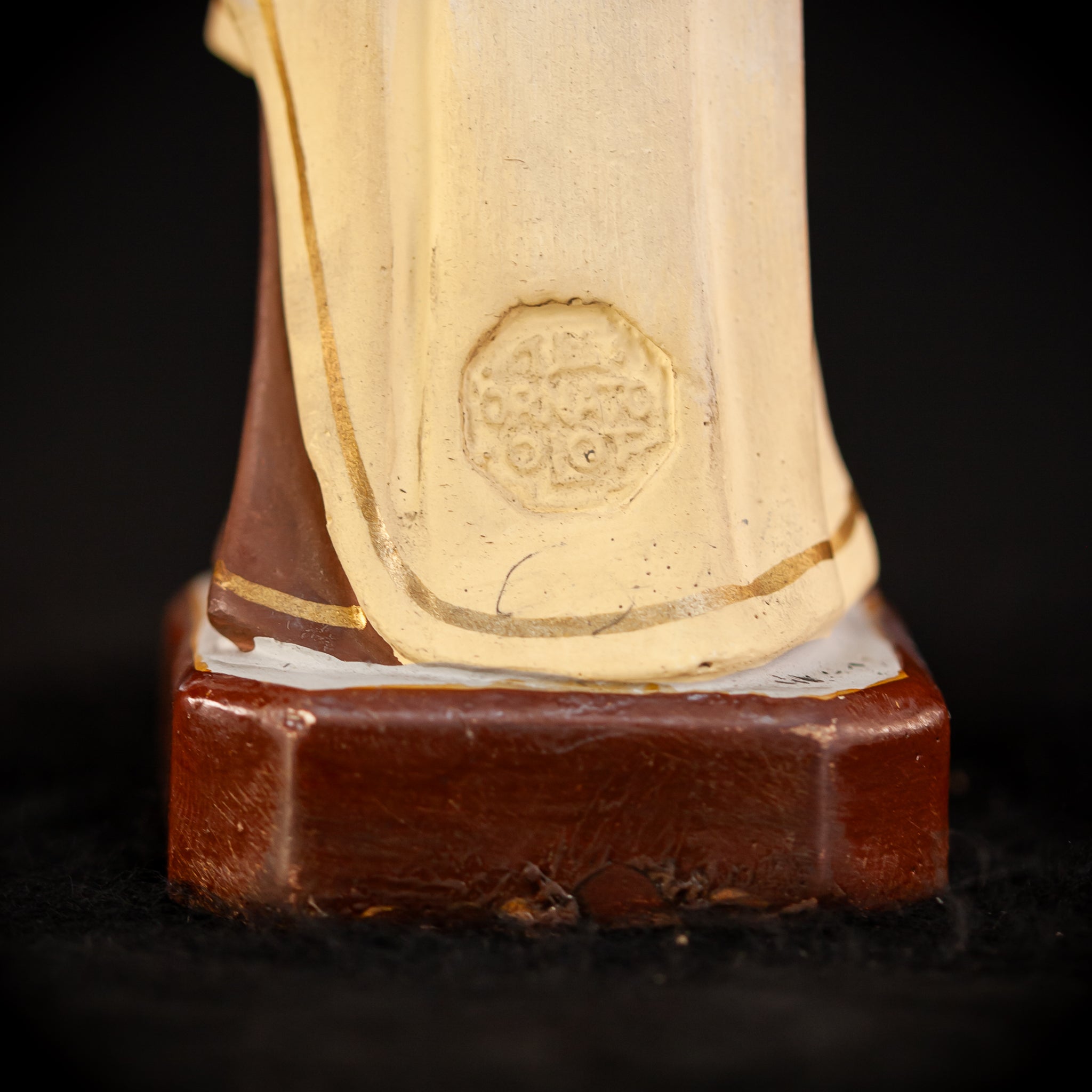 Virgin Mary w Child Jesus Plaster Statue | OLOT 8.1"