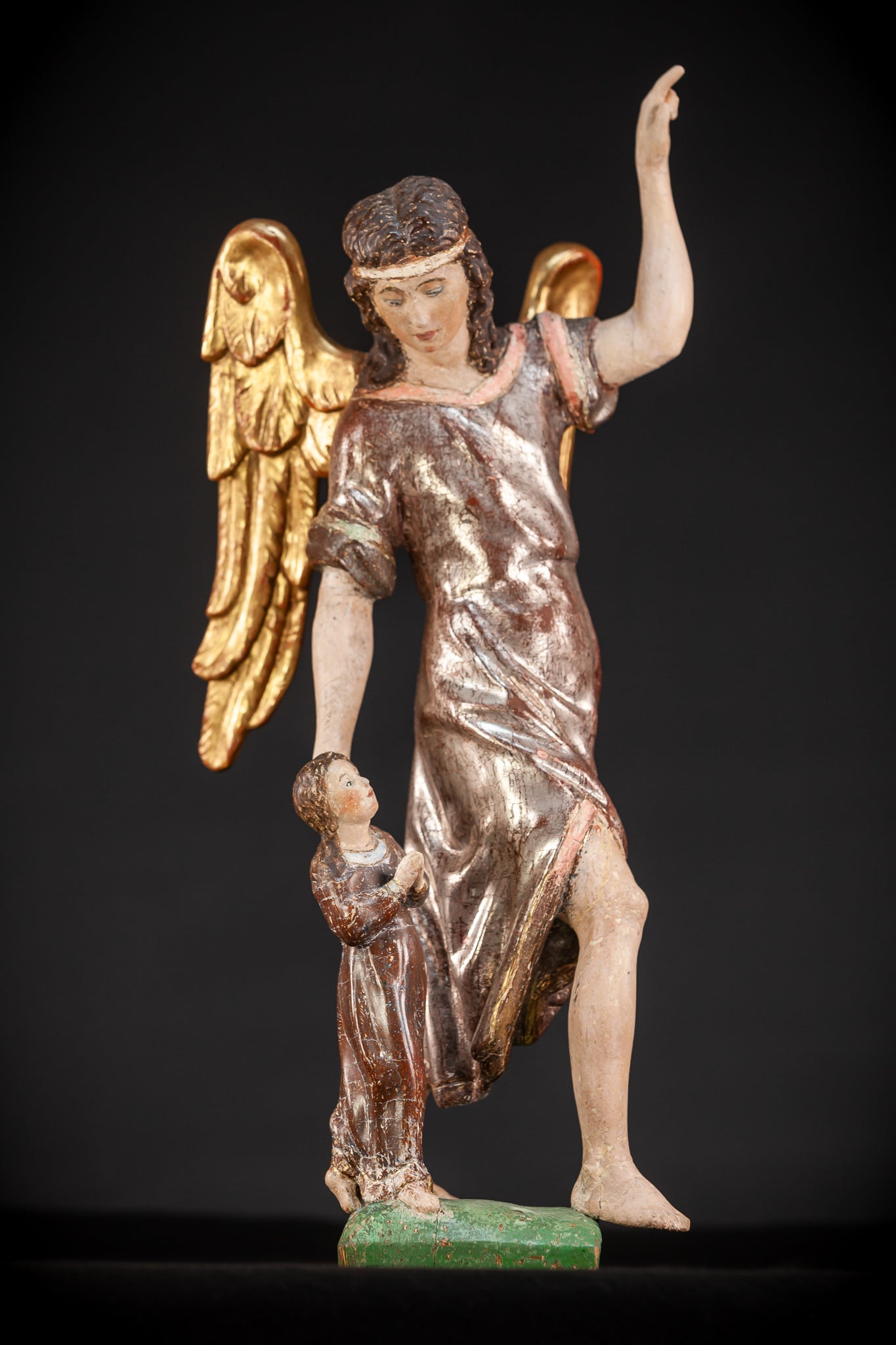 St Raphael The Archangel w Tobias Wooden | 20.5”