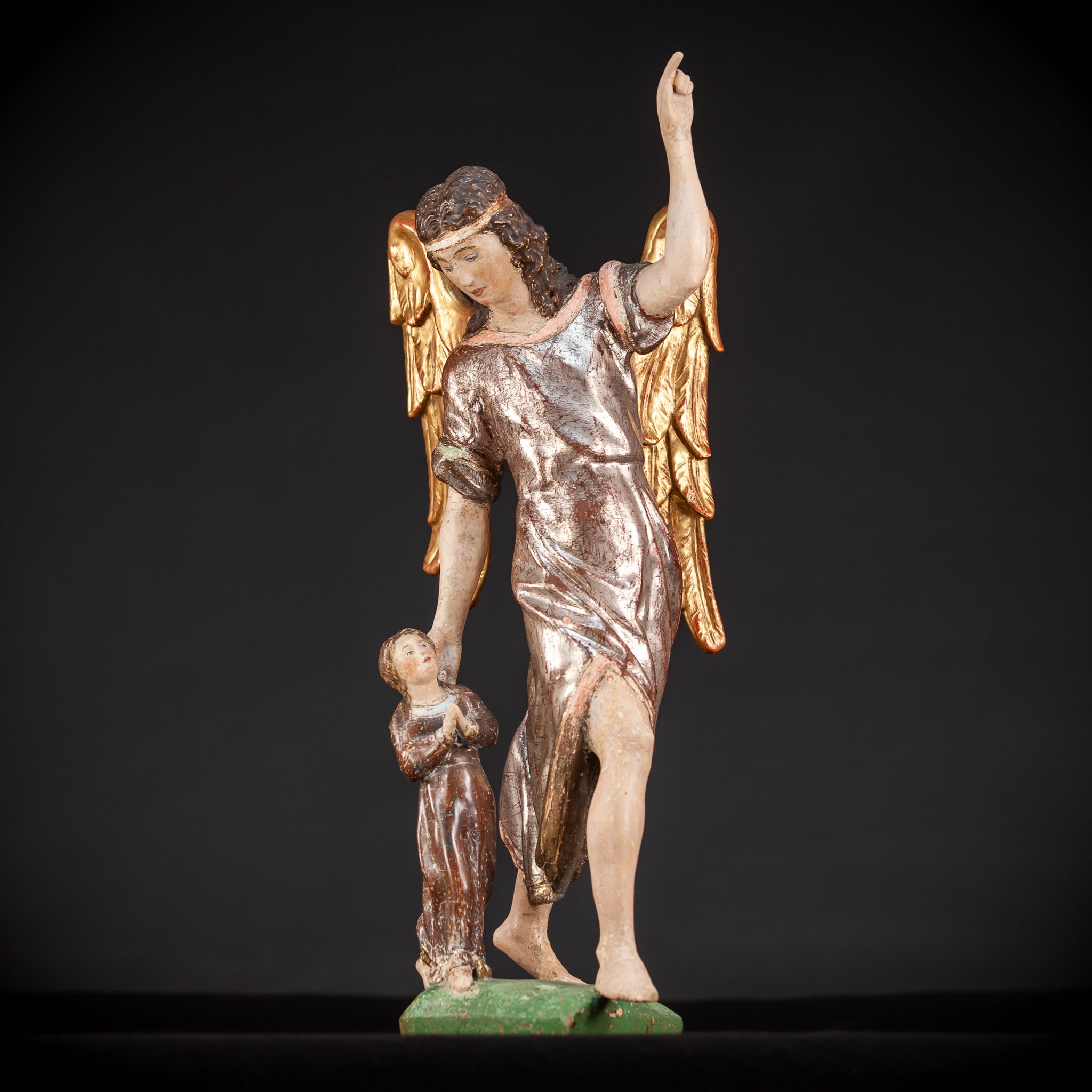 St Raphael The Archangel w Tobias Wooden | 20.5”