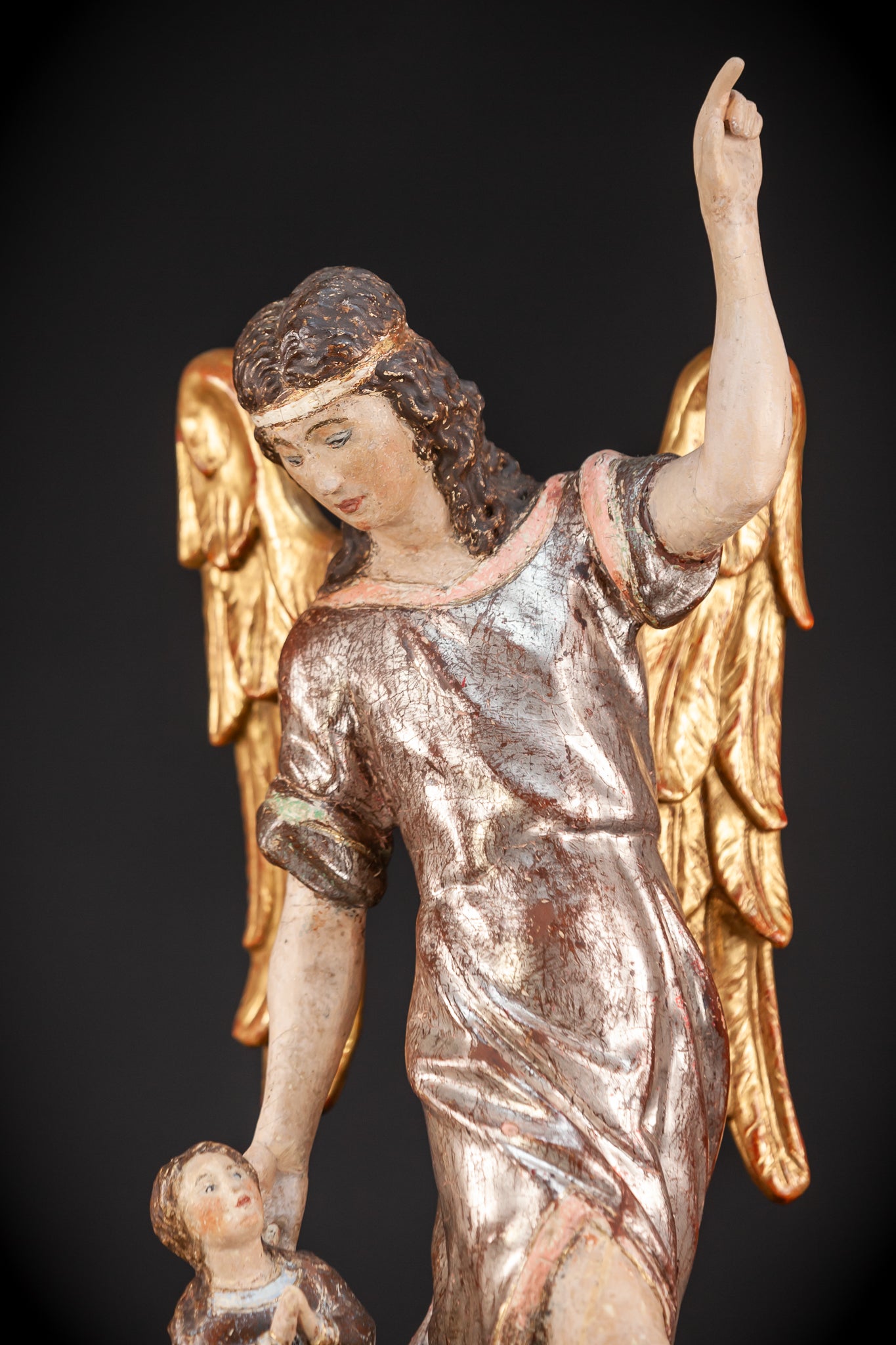 St Raphael The Archangel w Tobias Wooden | 20.5”