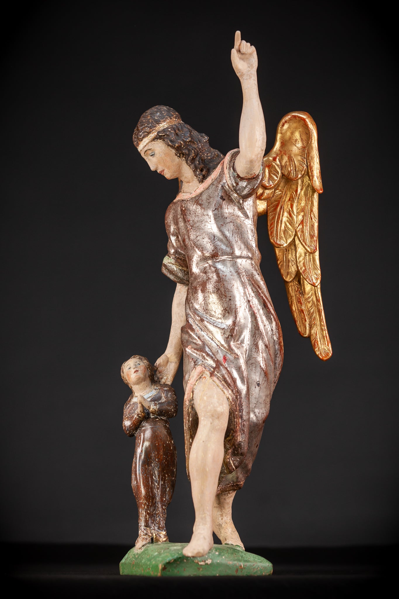 St Raphael The Archangel w Tobias Wooden | 20.5”