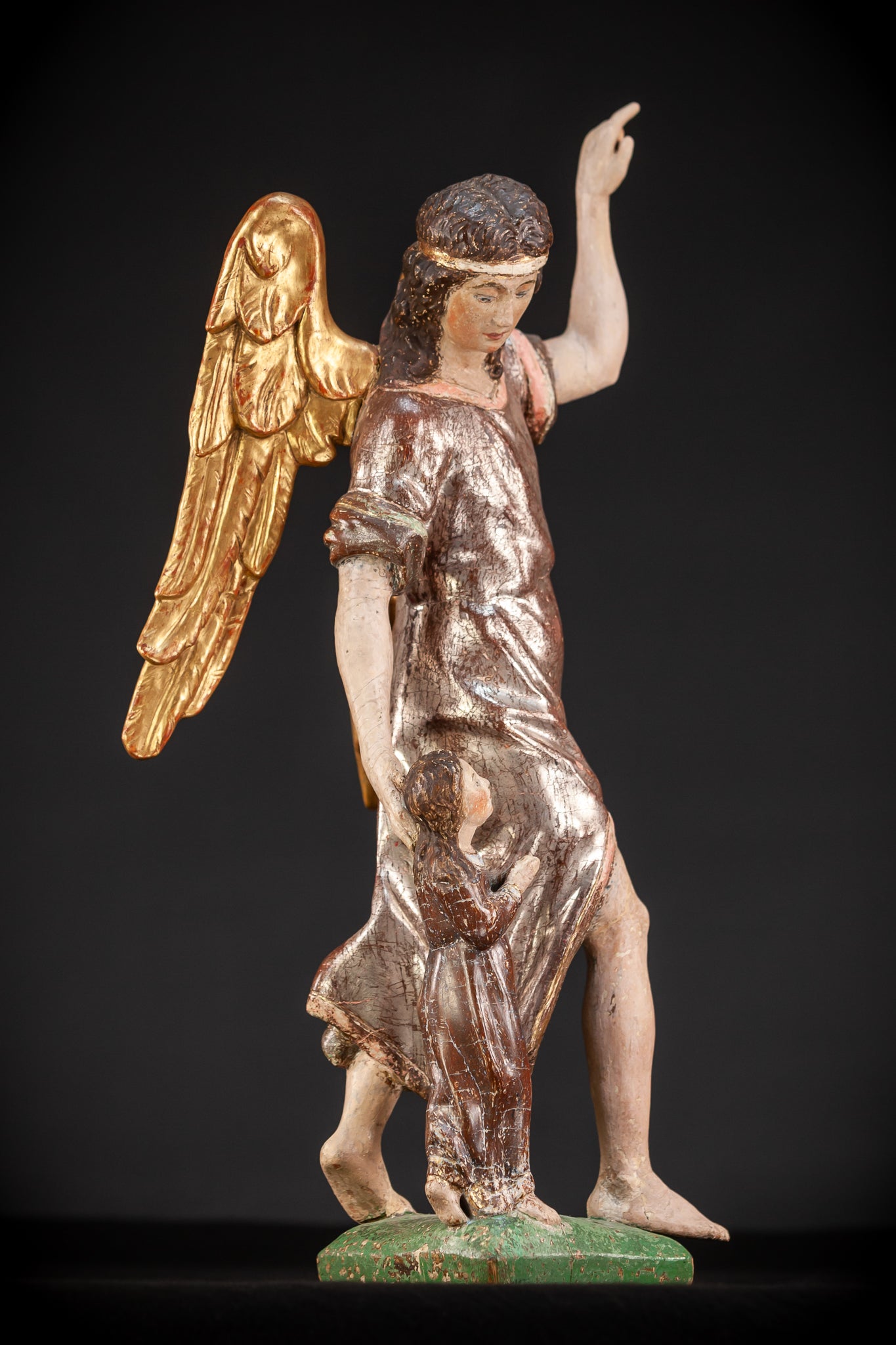 St Raphael The Archangel w Tobias Wooden | 20.5”