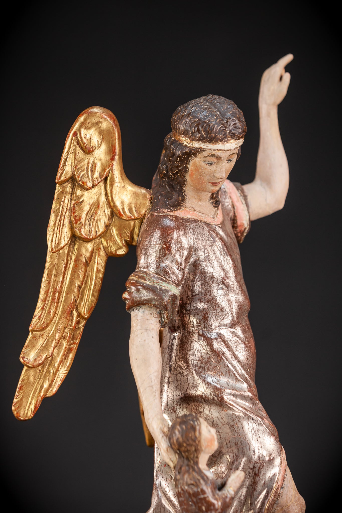 St Raphael The Archangel w Tobias Wooden | 20.5”