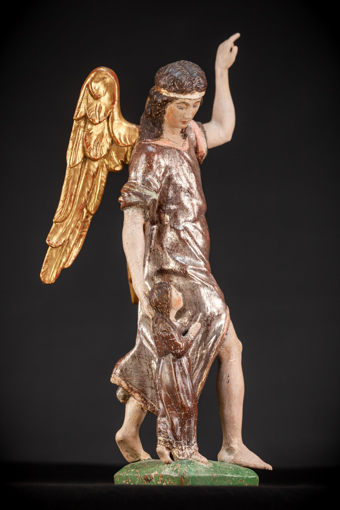 St Raphael The Archangel w Tobias Wooden | 20.5”