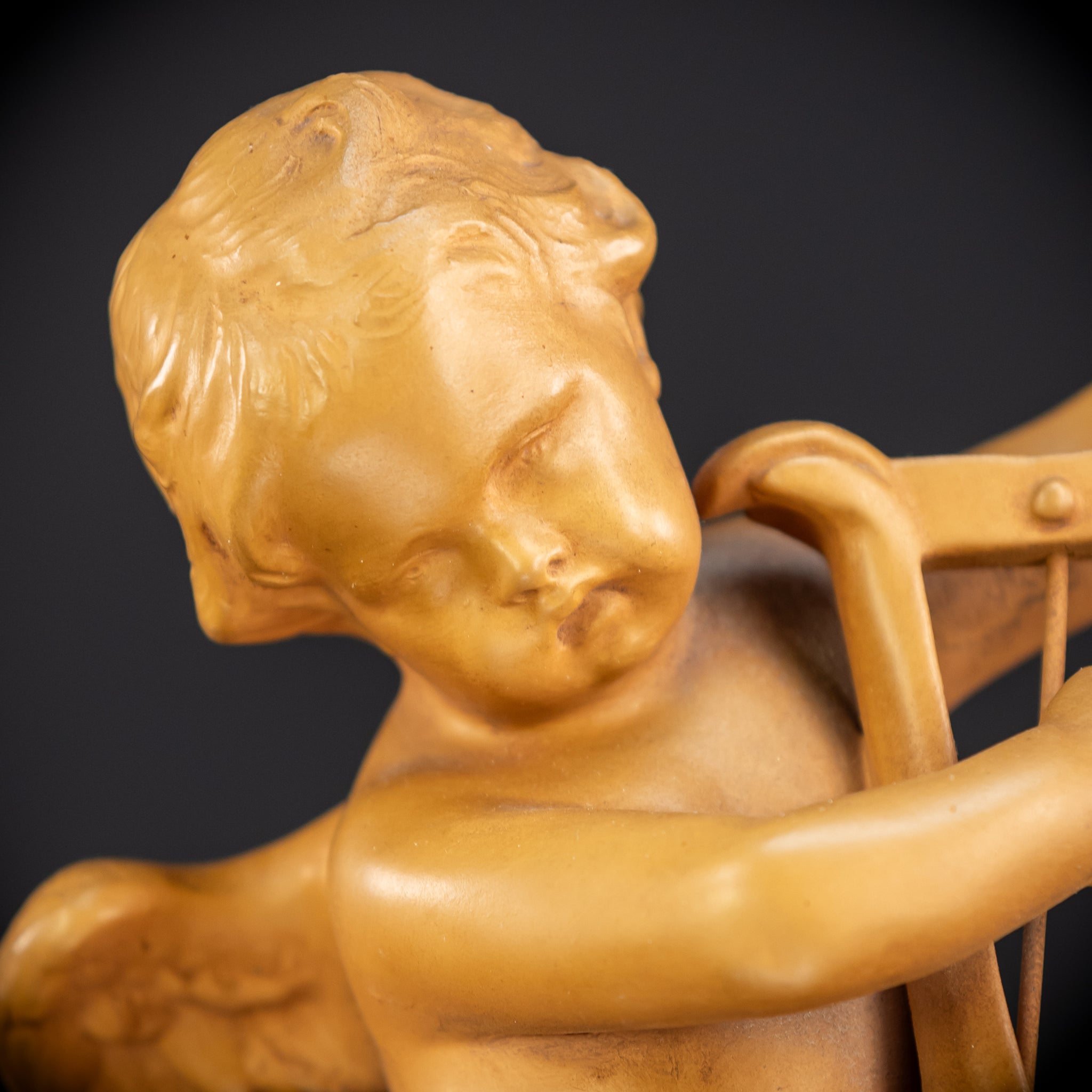 Angel Terracotta Sculpture | Early 1900s Antique | 11.4"/ 29 cm