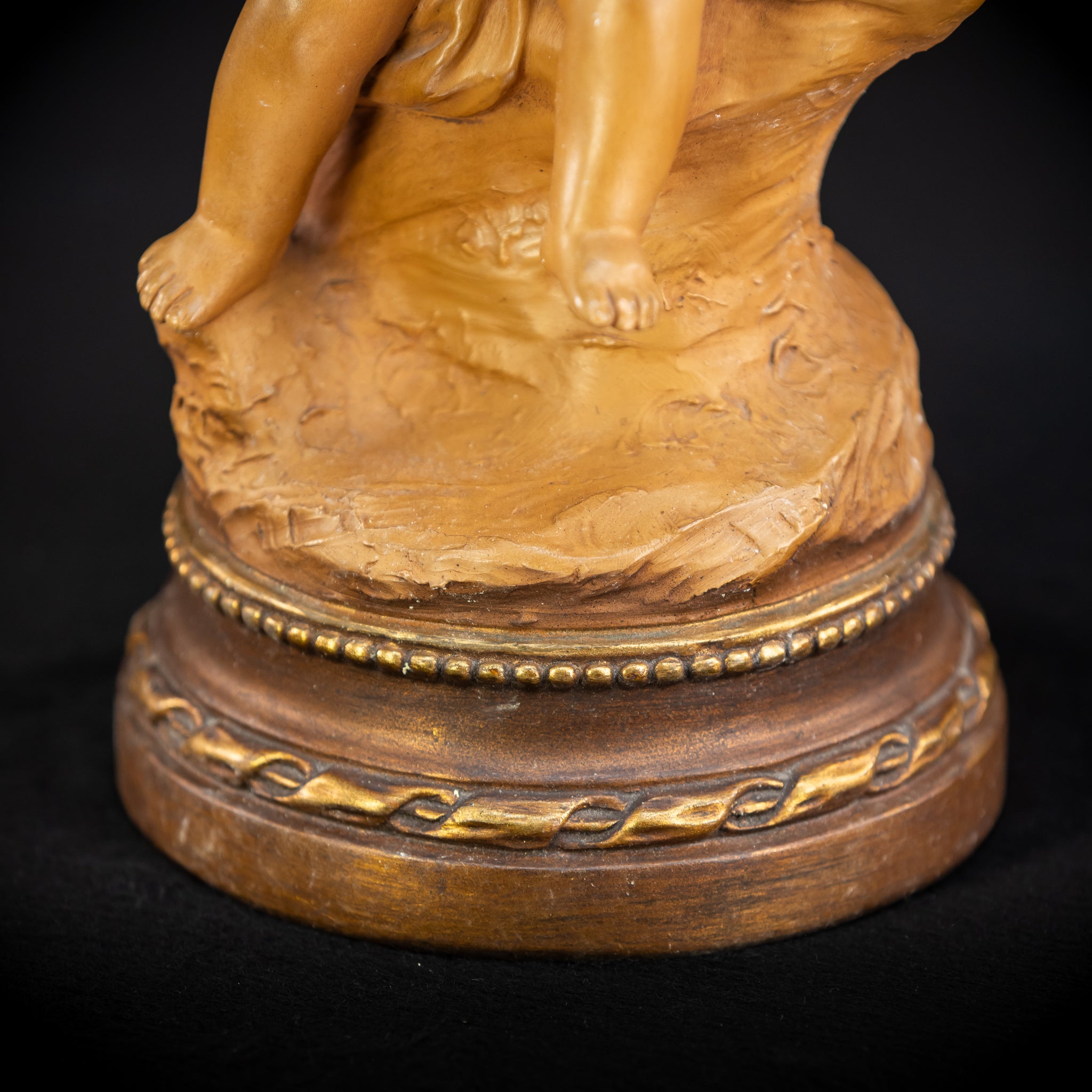 Angel Terracotta Sculpture | Early 1900s Antique | 11.4"/ 29 cm