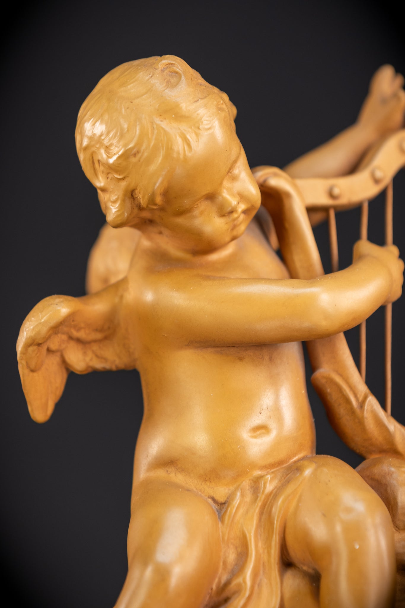 Angel Terracotta Sculpture | Early 1900s Antique | 11.4"/ 29 cm