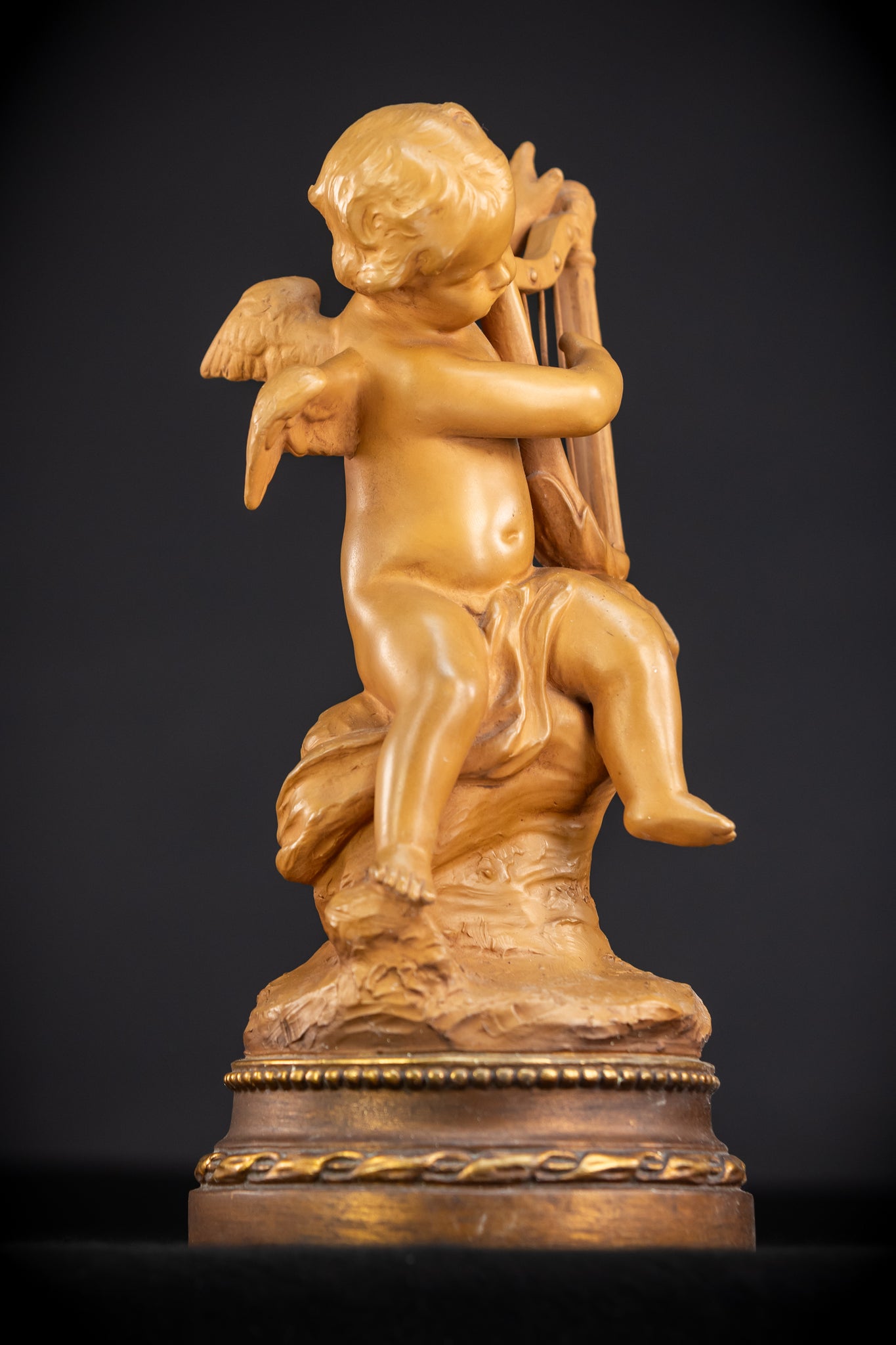 Angel Terracotta Sculpture | Early 1900s Antique | 11.4"/ 29 cm