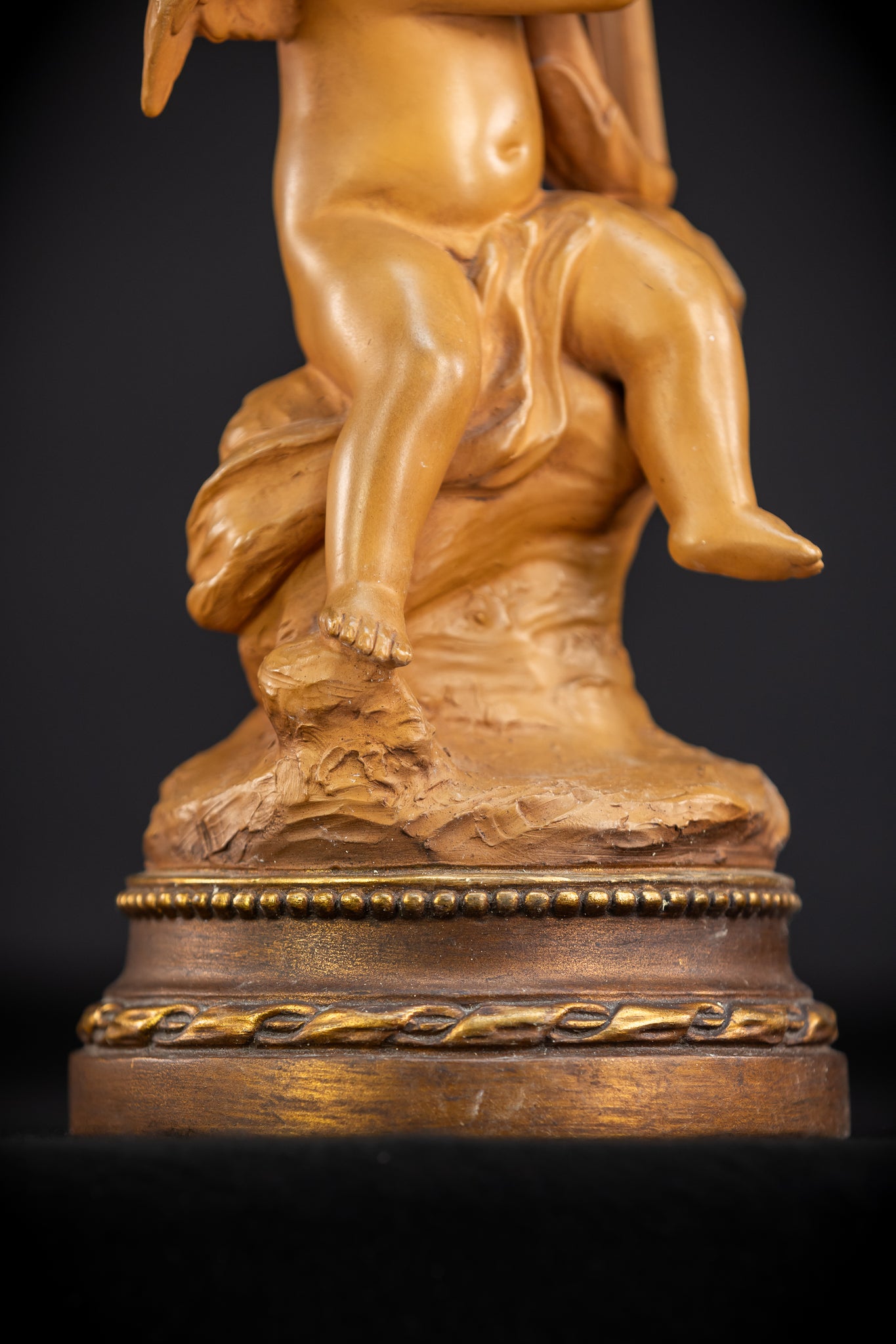 Angel Terracotta Sculpture | Early 1900s Antique | 11.4"/ 29 cm