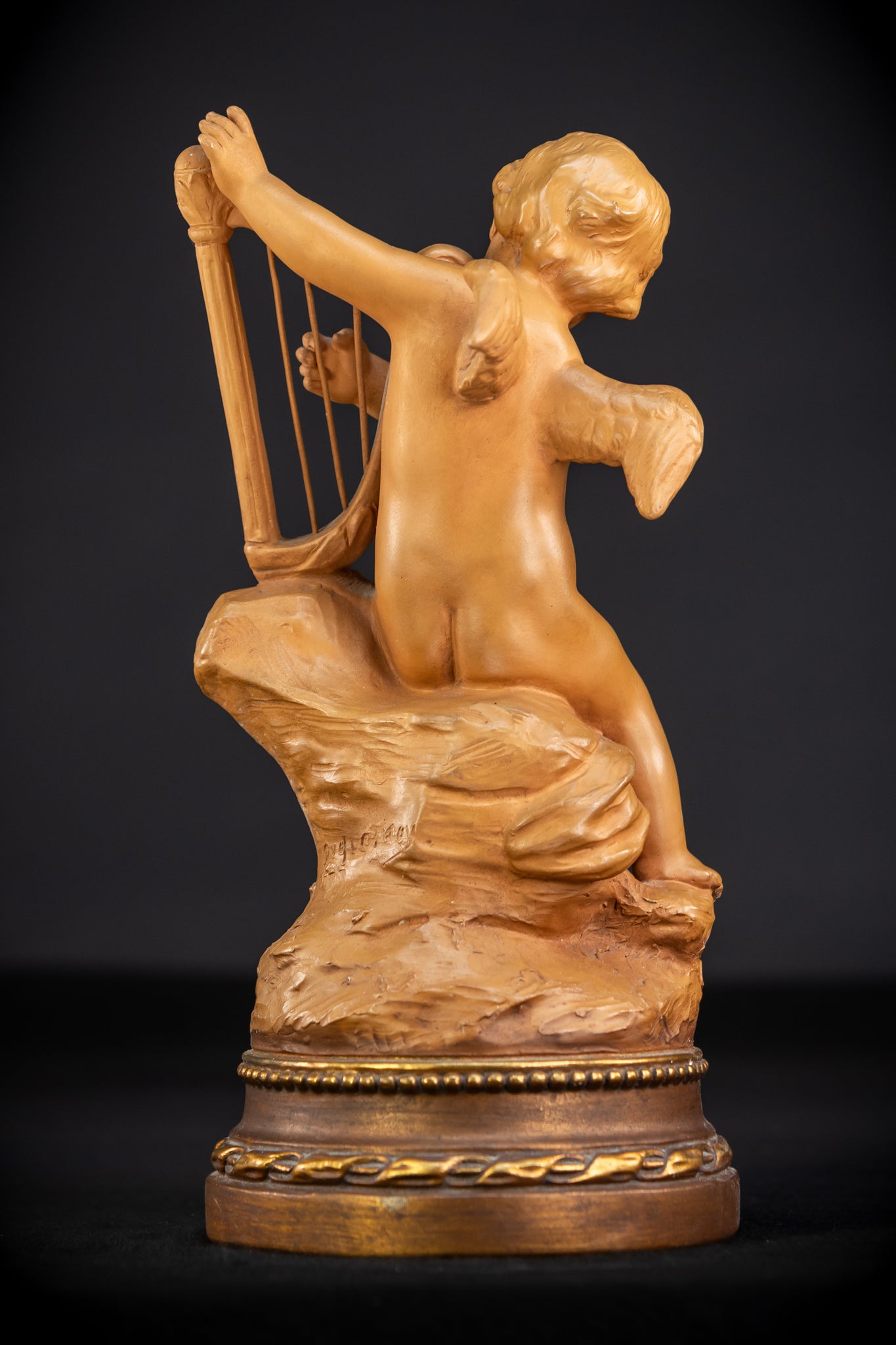 Angel Terracotta Sculpture | Early 1900s Antique | 11.4"/ 29 cm