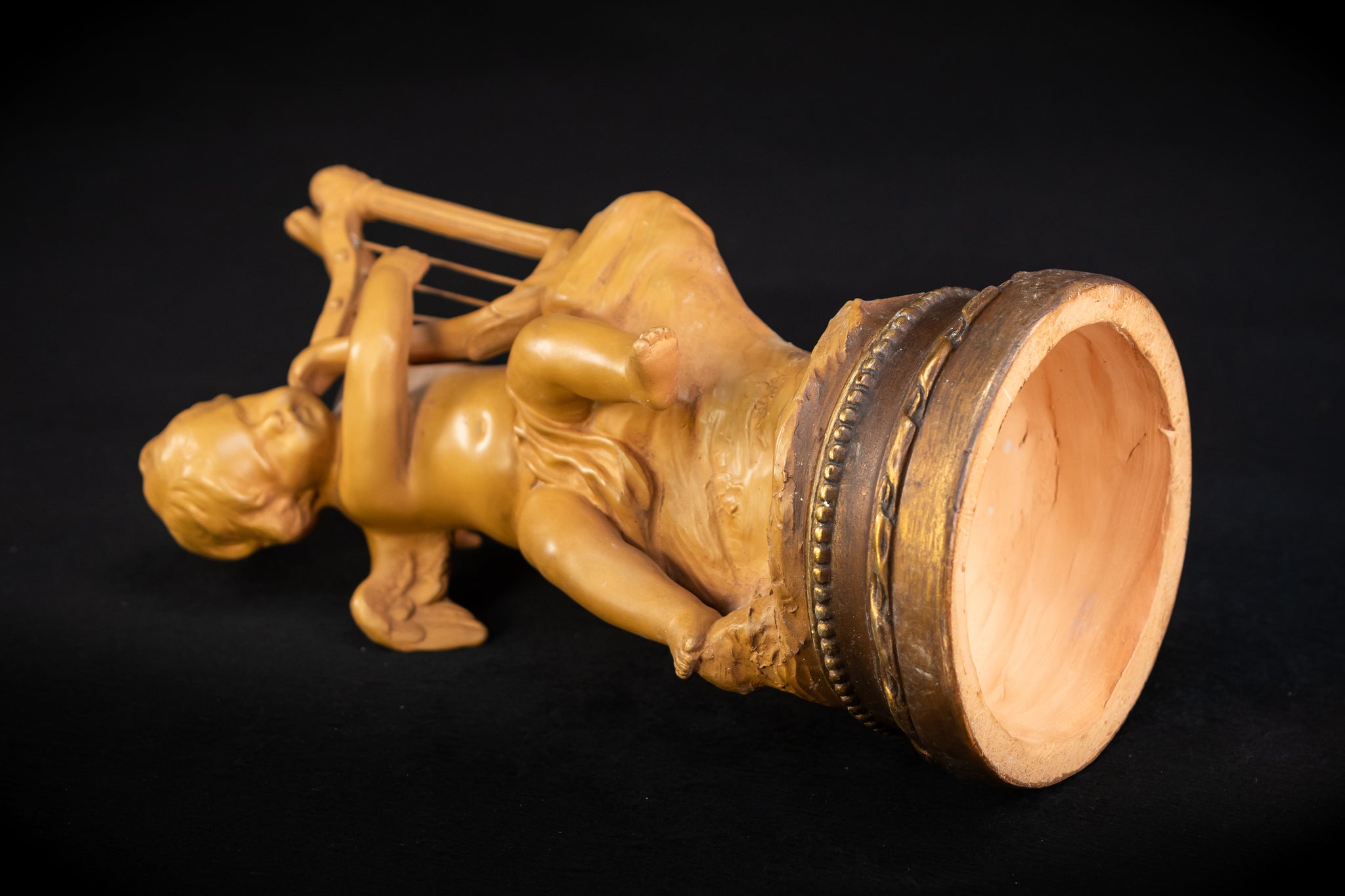 Angel Terracotta Sculpture | Early 1900s Antique | 11.4"/ 29 cm