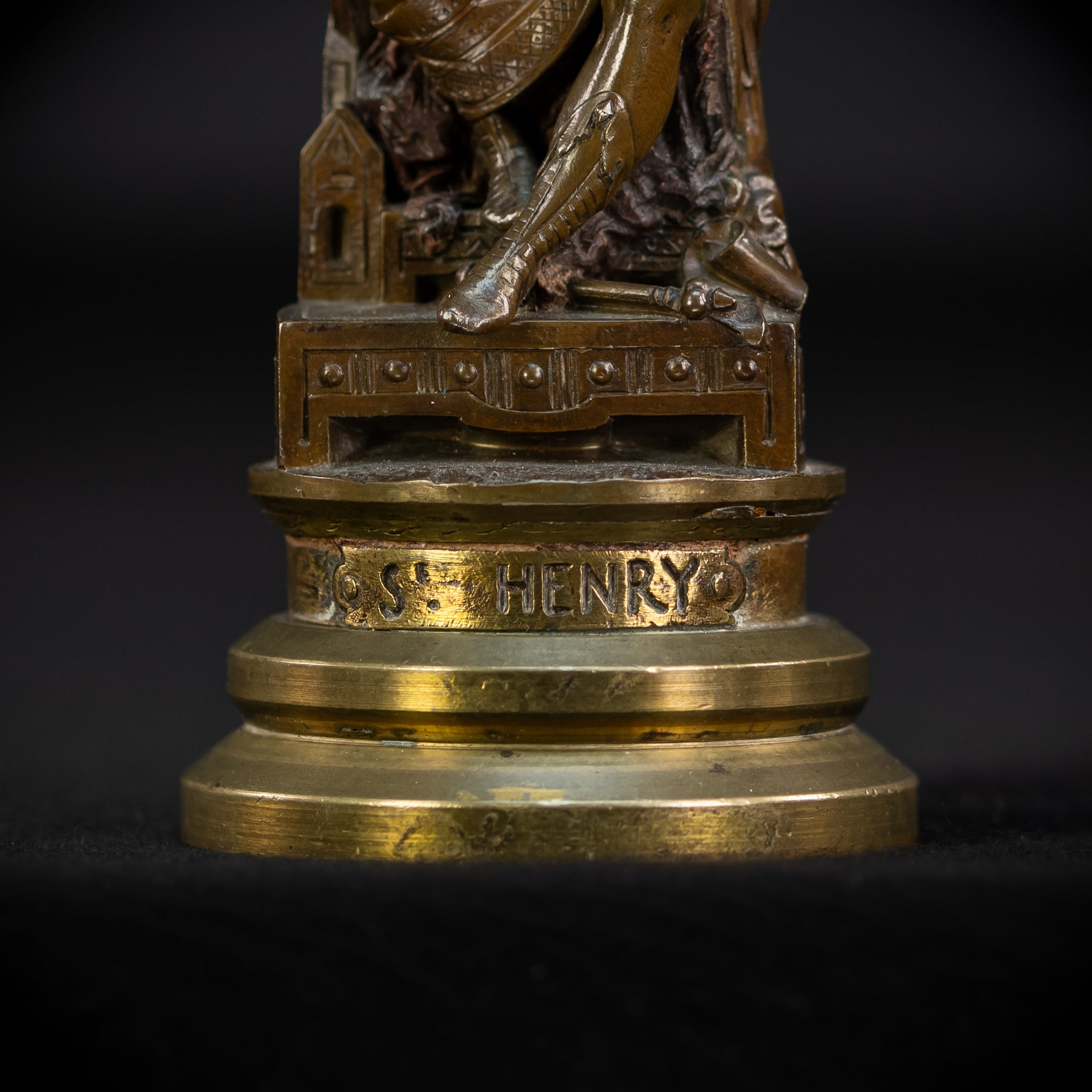 Saint Henry II Bronze Sculpture | 1700s Antique