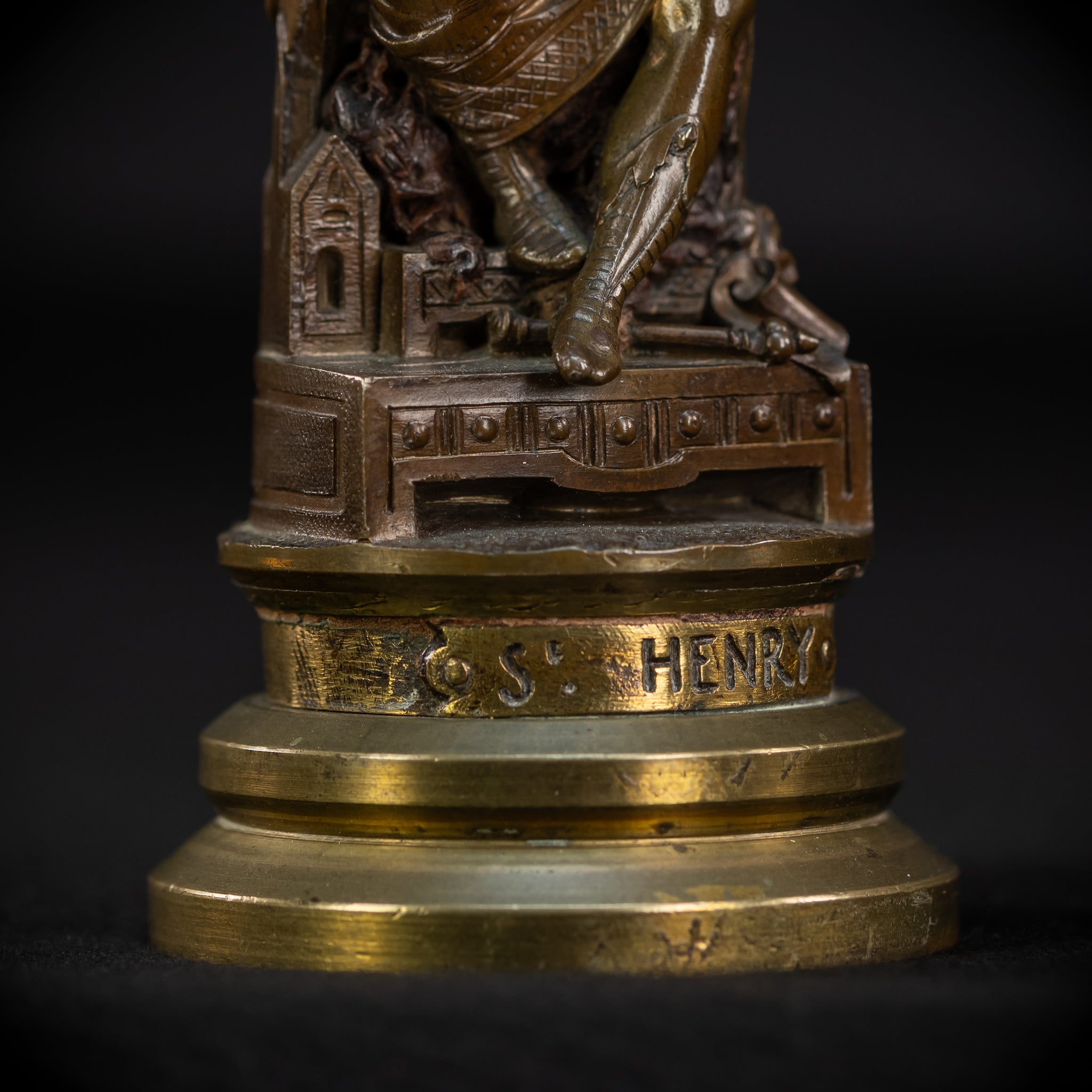 Saint Henry II Bronze Sculpture | 1700s Antique