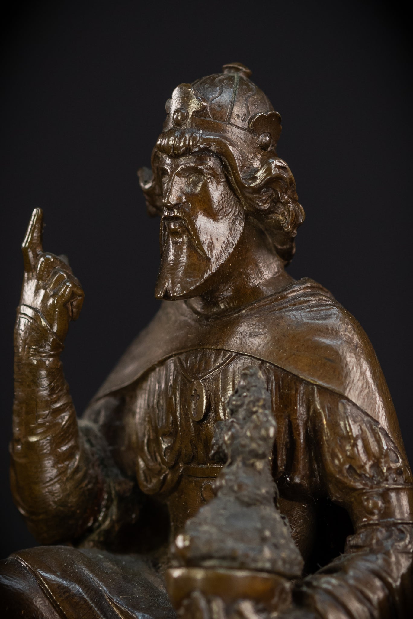 Saint Henry II Bronze Sculpture | 1700s Antique
