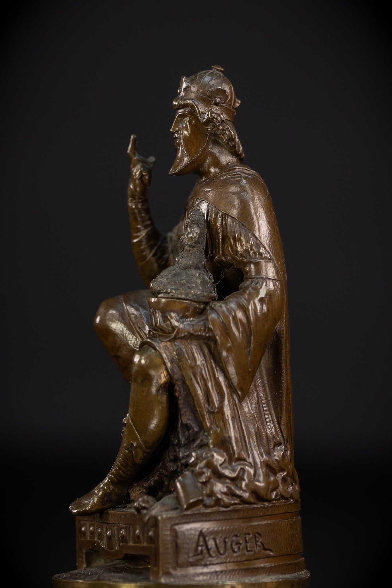 Saint Henry II Bronze Sculpture | 1700s Antique