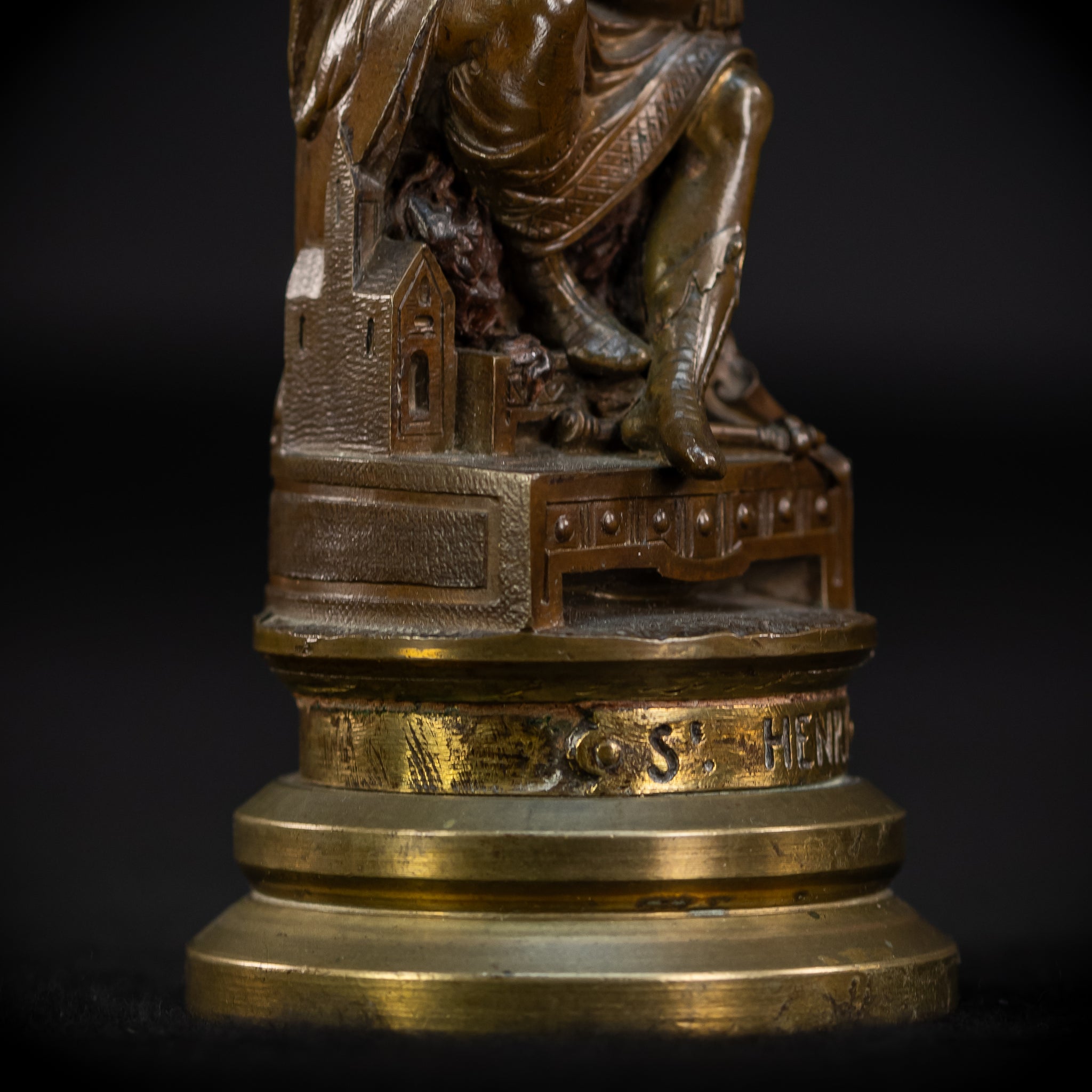 Saint Henry II Bronze Sculpture | 1700s Antique