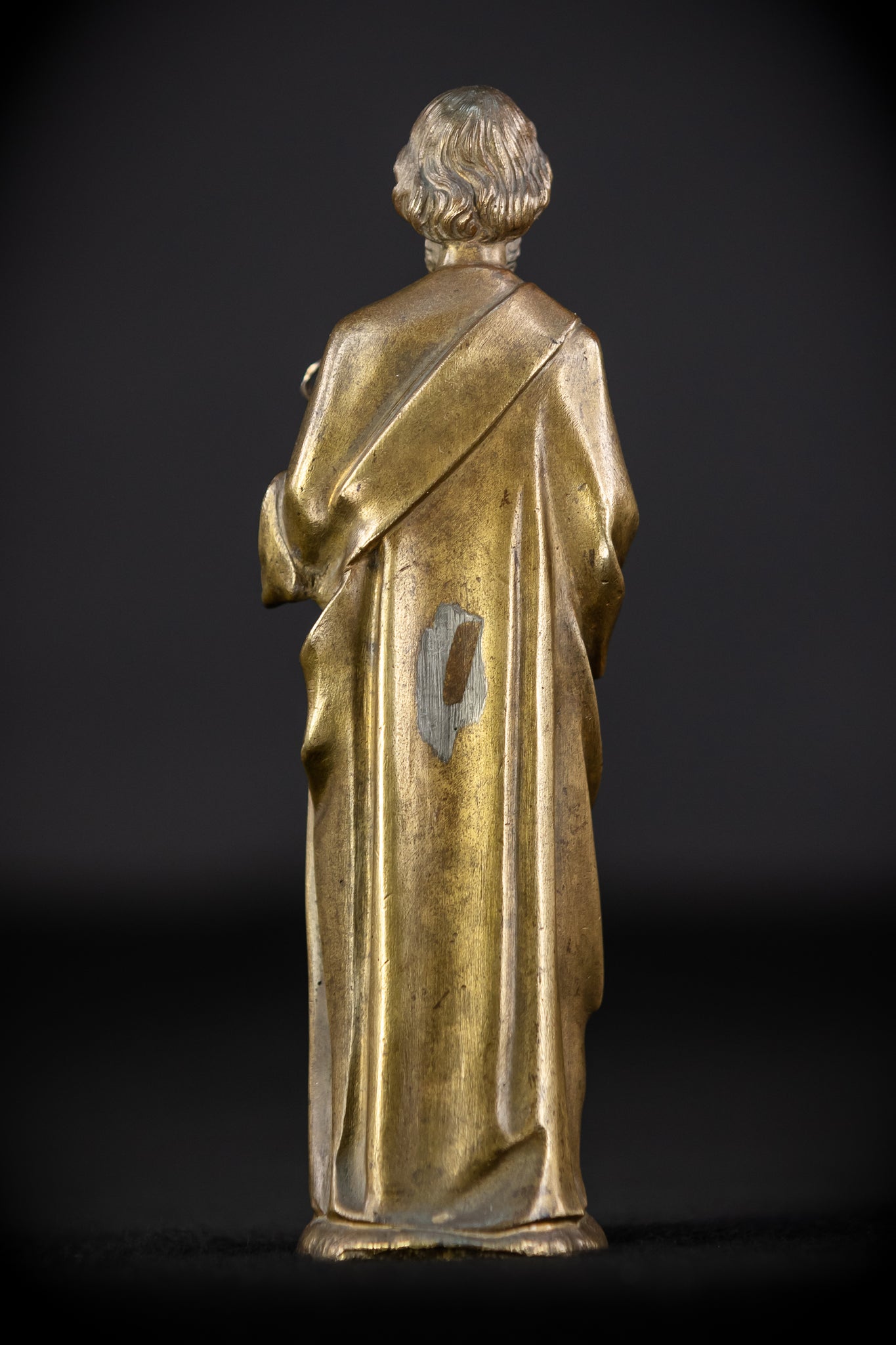 Saint Peter Bronze Statue | 1800s Antique | 6.3" / 16 cm
