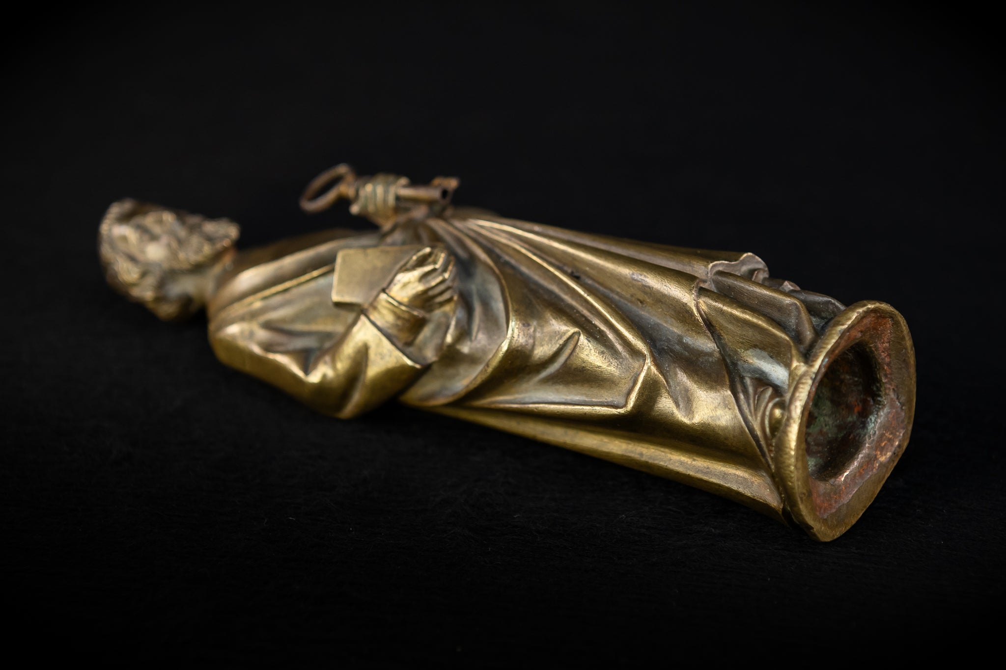 Saint Peter Bronze Statue | 1800s Antique | 6.3" / 16 cm