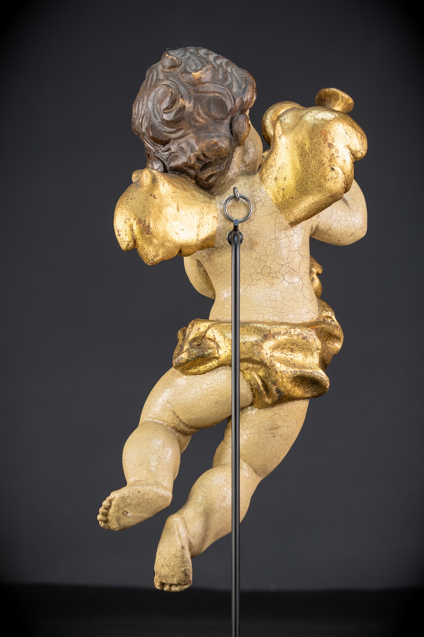 Wood Carving Angel Statue | Vintage 15.2" / 38.5 cm