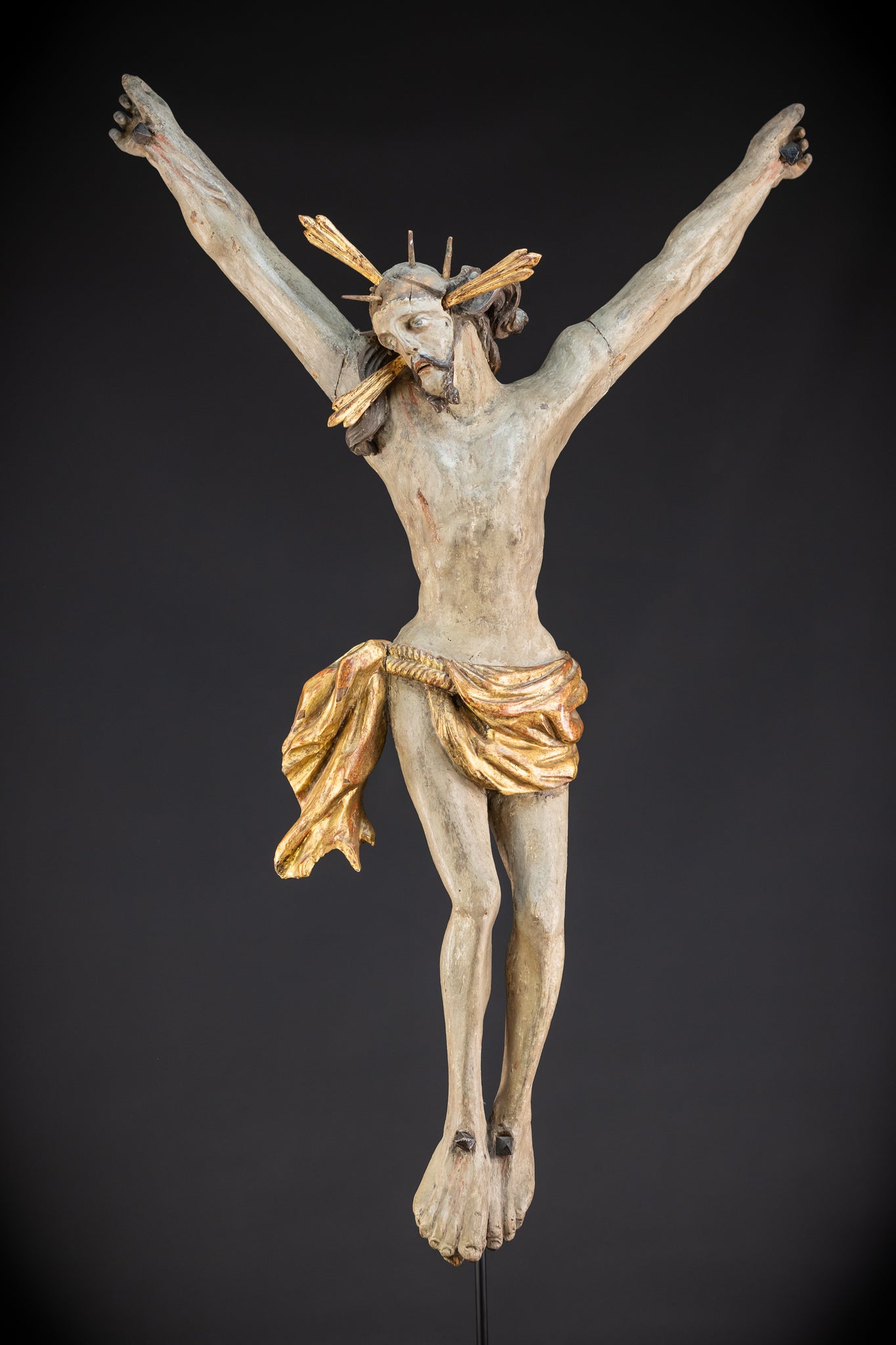 Corpus Christi Wooden Statue | 1700s Antique | 33.1" / 84 cm
