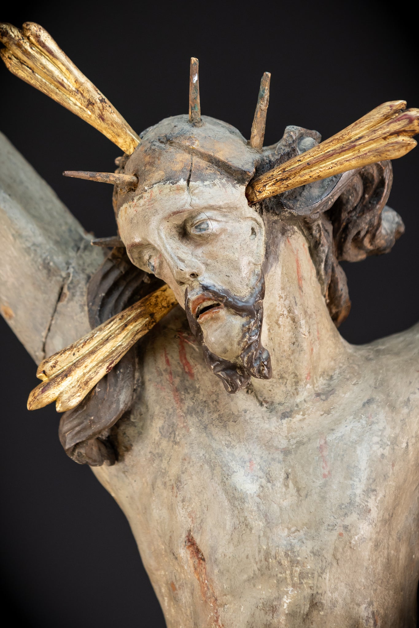 Corpus Christi Wooden Statue | 1700s Antique | 33.1" / 84 cm