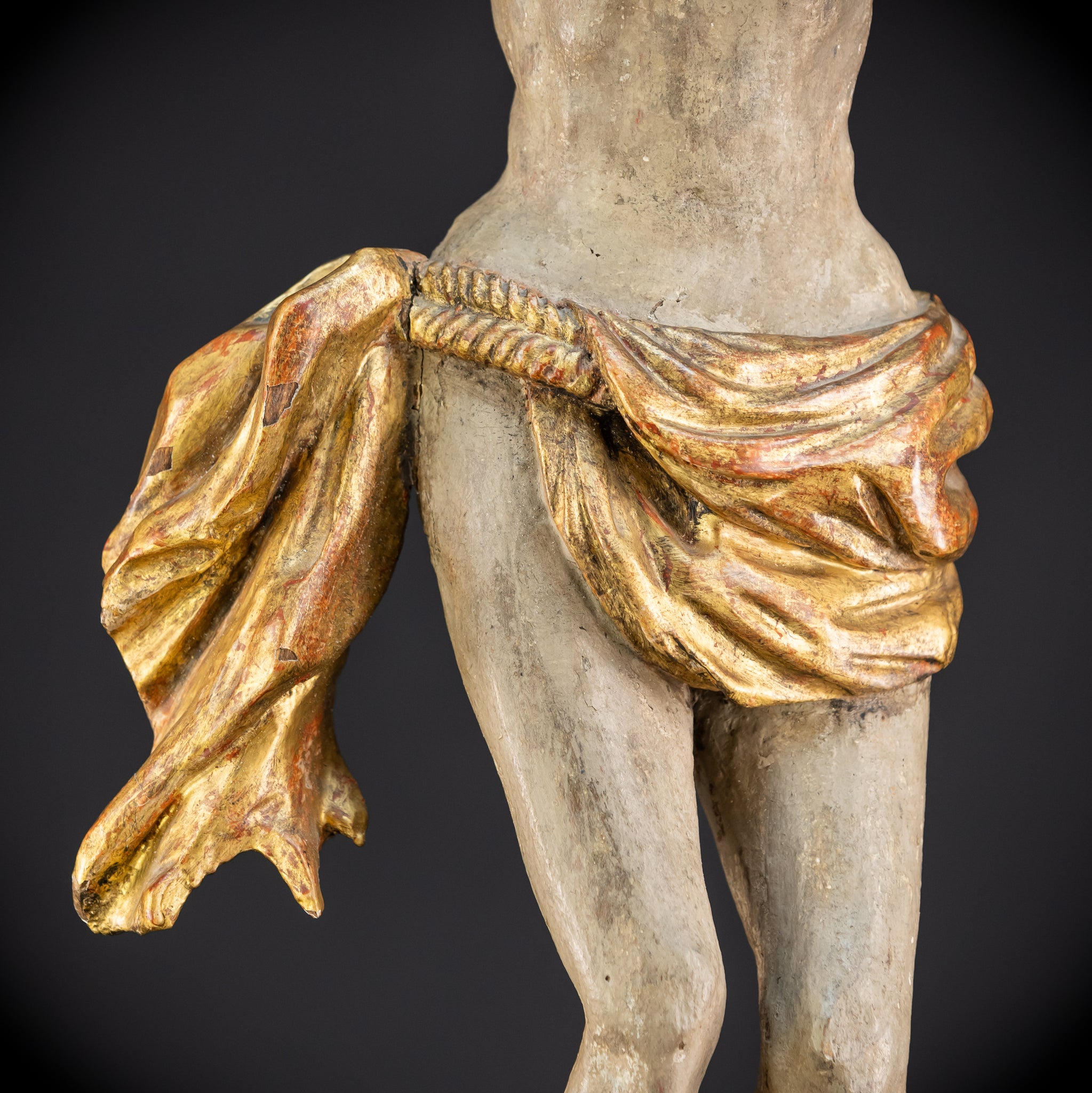 Corpus Christi Wooden Statue | 1700s Antique | 33.1" / 84 cm