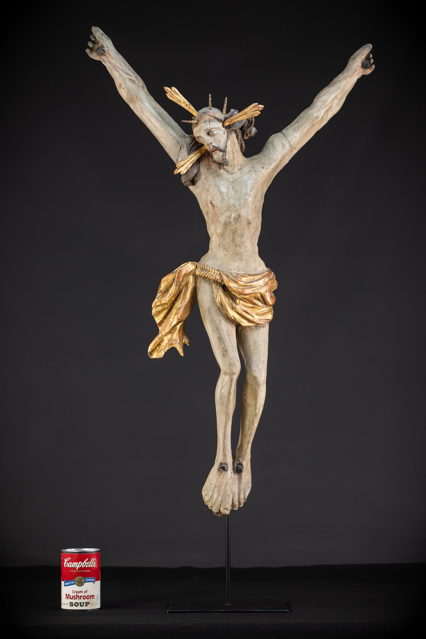 Corpus Christi Wooden Statue | 1700s Antique | 33.1" / 84 cm