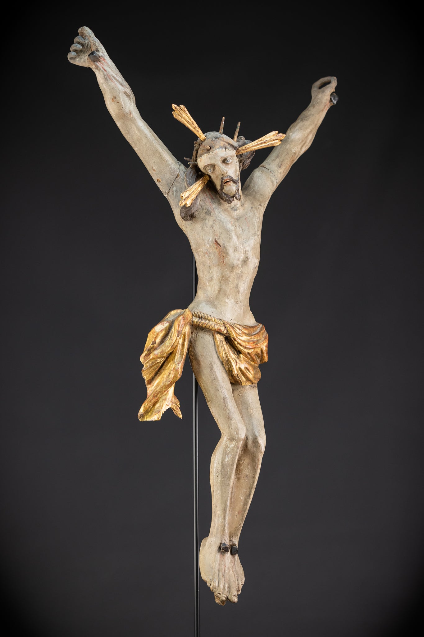 Corpus Christi Wooden Statue | 1700s Antique | 33.1" / 84 cm