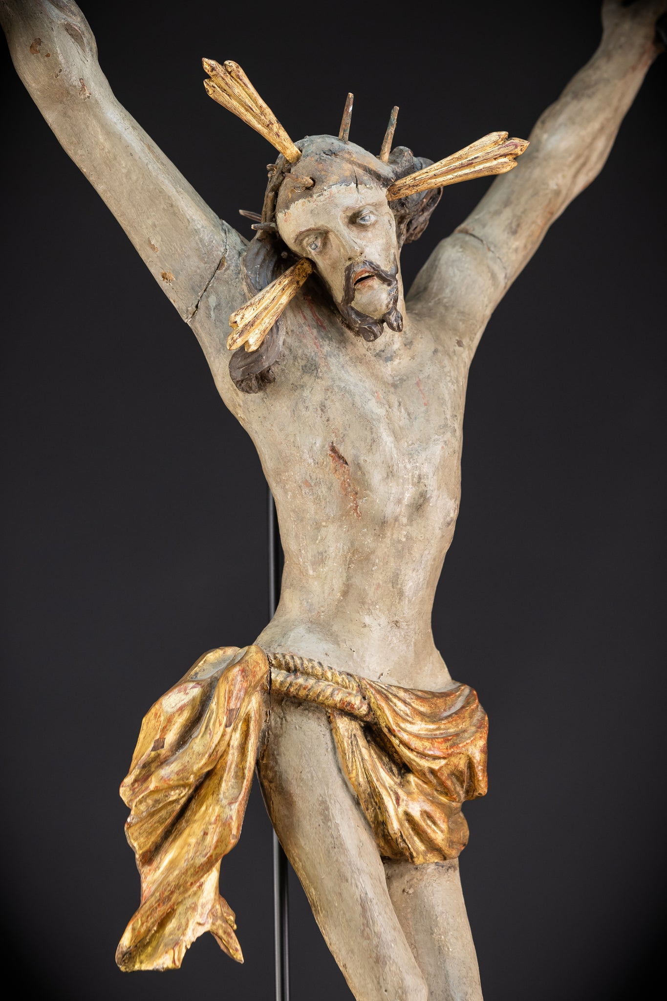 Corpus Christi Wooden Statue | 1700s Antique | 33.1" / 84 cm