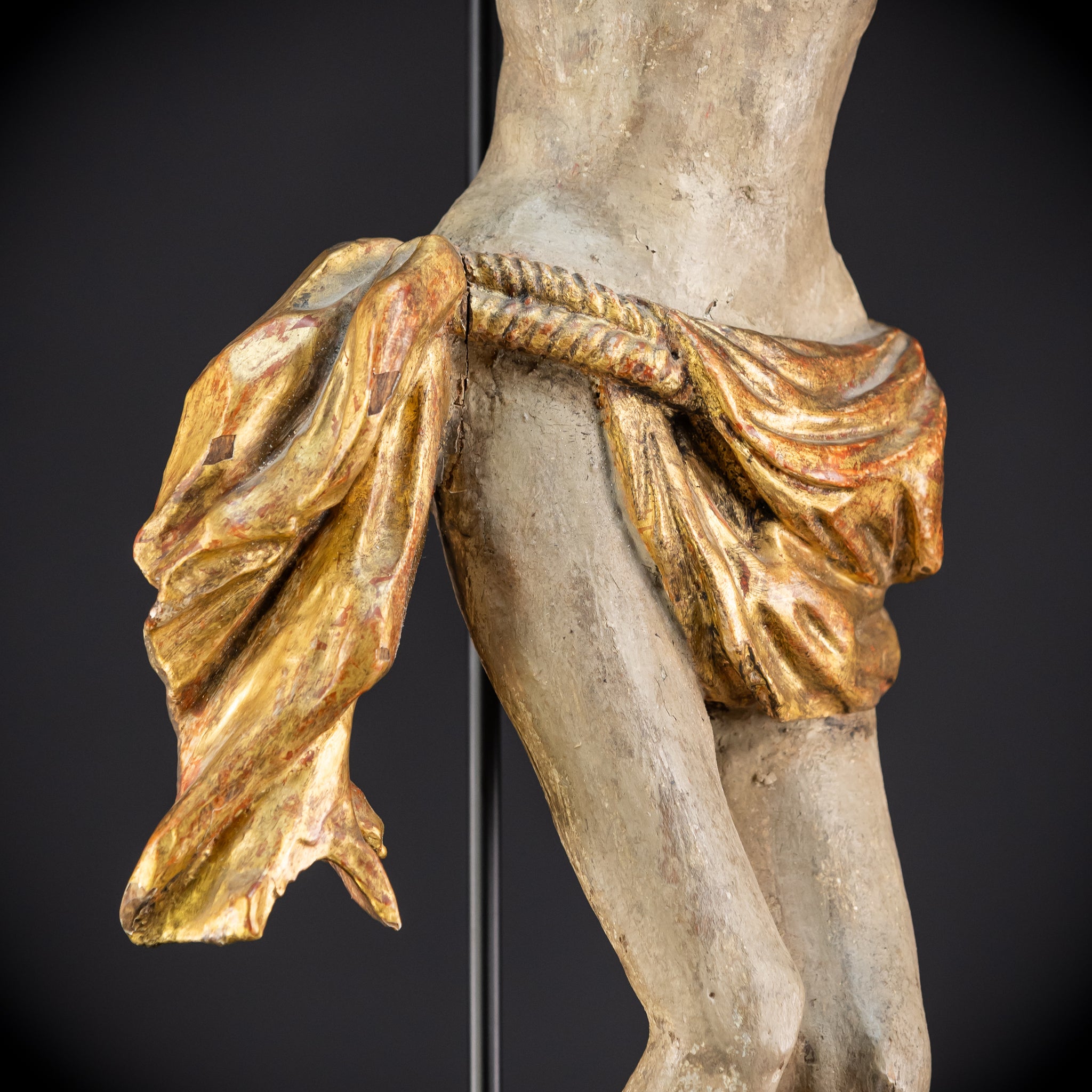Corpus Christi Wooden Statue | 1700s Antique | 33.1" / 84 cm