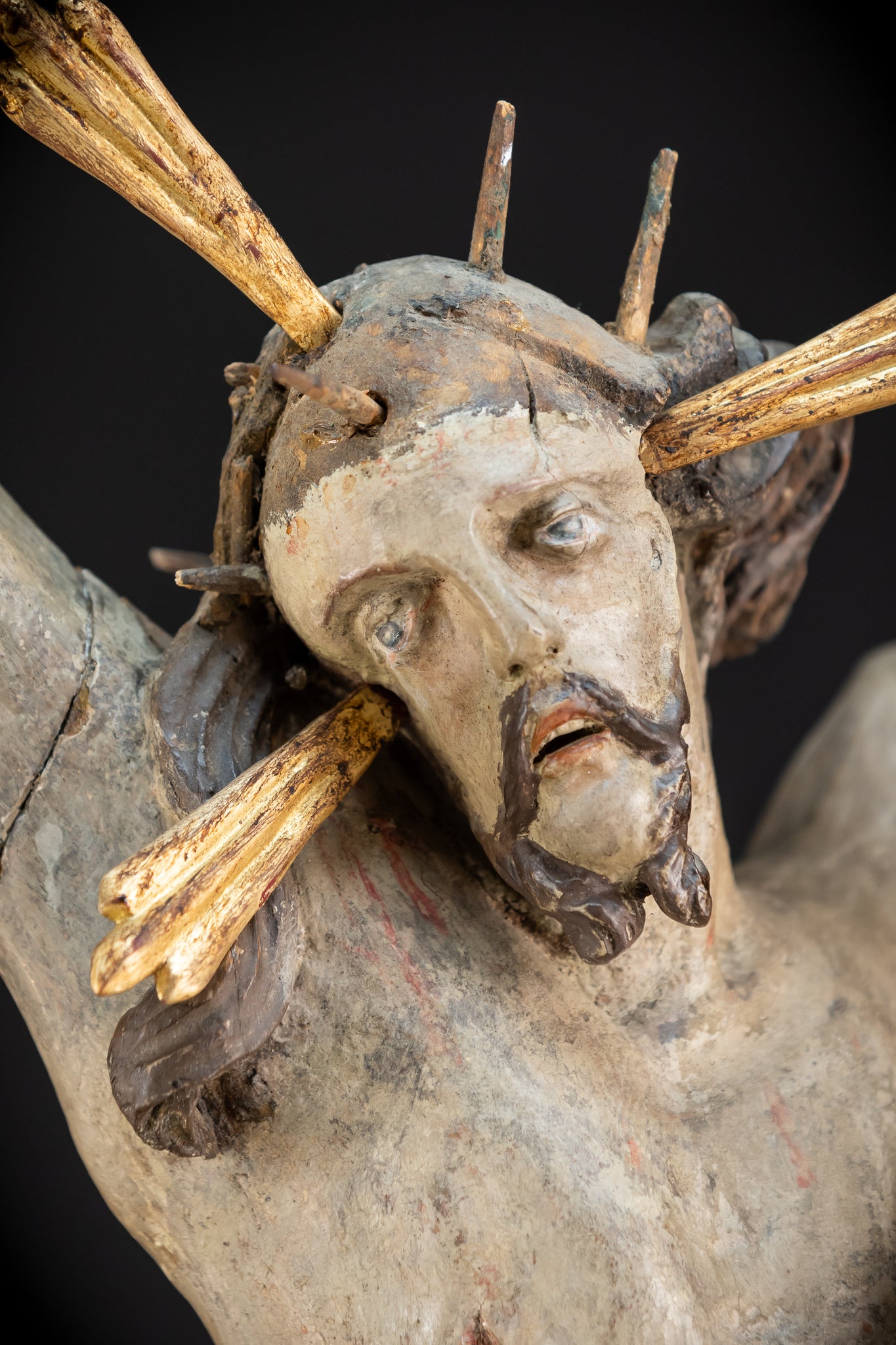 Corpus Christi Wooden Statue | 1700s Antique | 33.1" / 84 cm