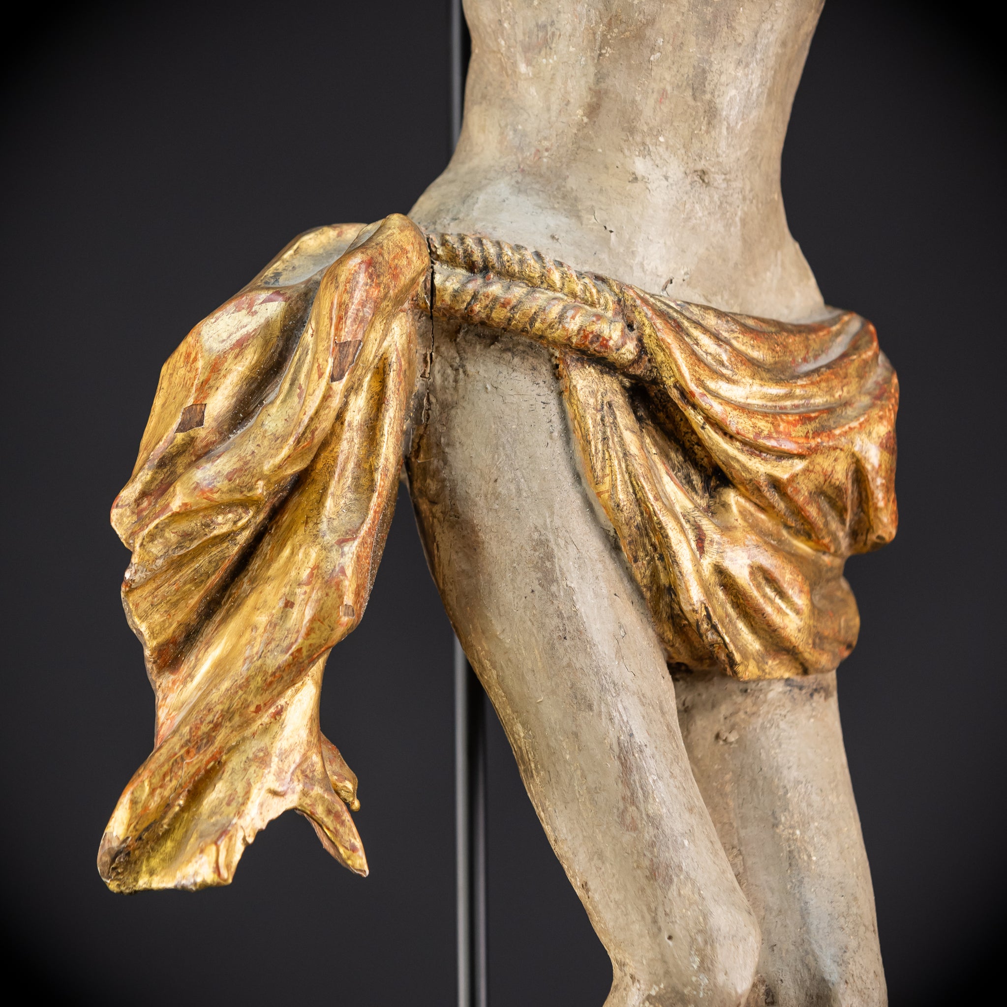 Corpus Christi Wooden Statue | 1700s Antique | 33.1" / 84 cm