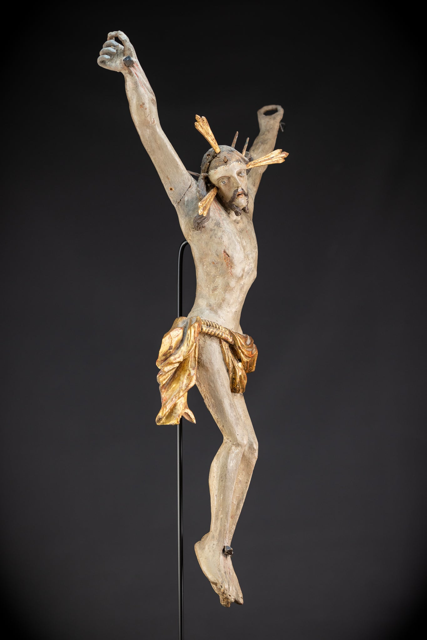 Corpus Christi Wooden Statue | 1700s Antique | 33.1" / 84 cm