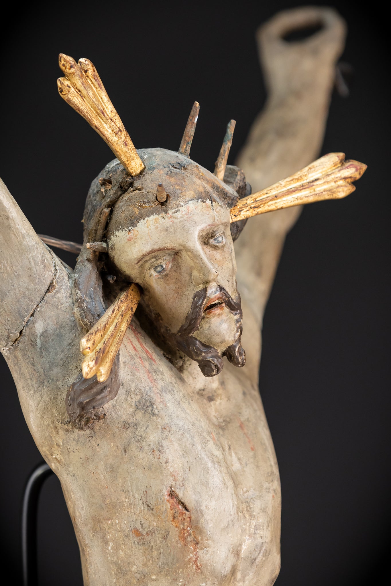 Corpus Christi Wooden Statue | 1700s Antique | 33.1" / 84 cm