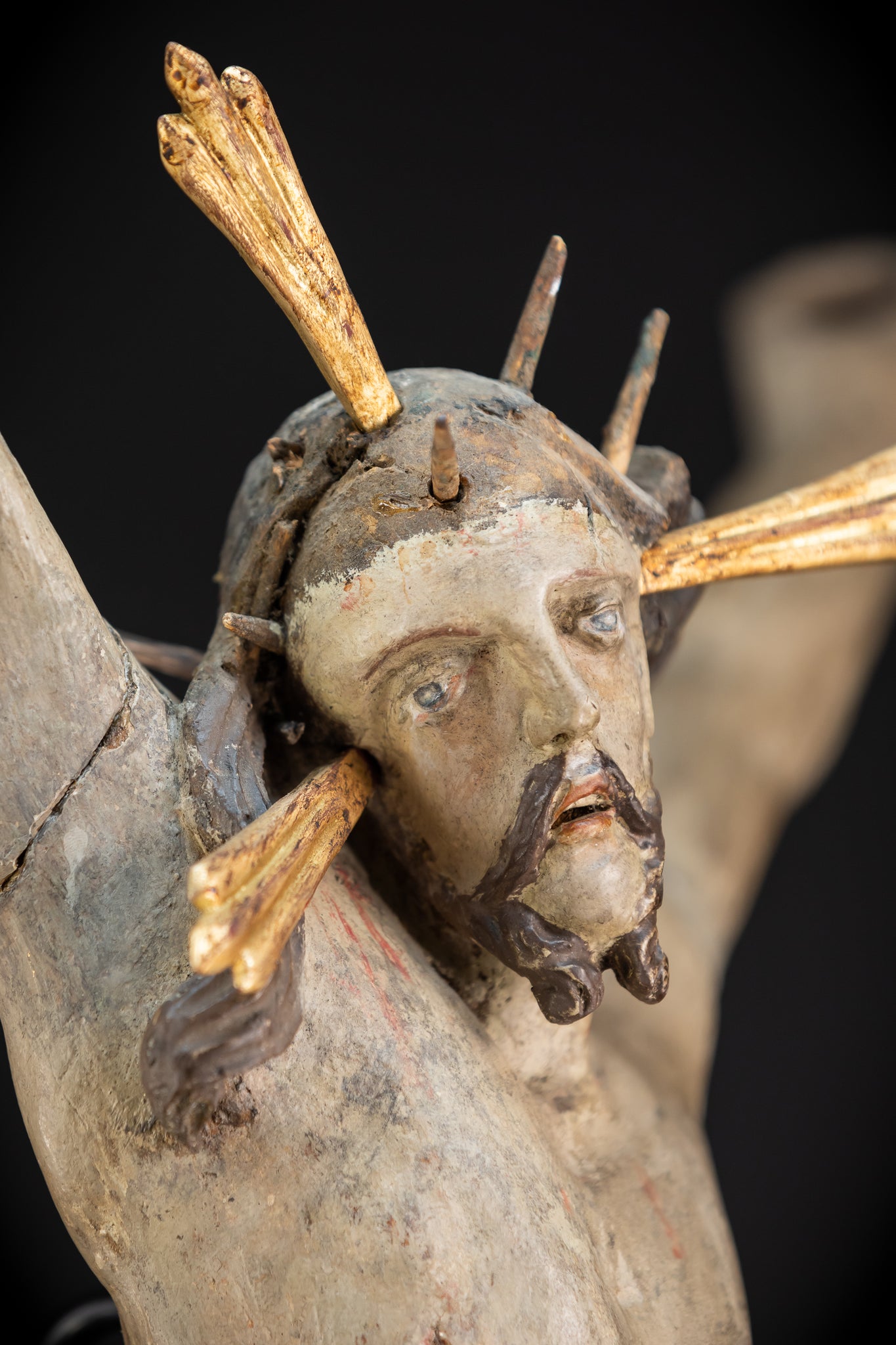 Corpus Christi Wooden Statue | 1700s Antique | 33.1" / 84 cm