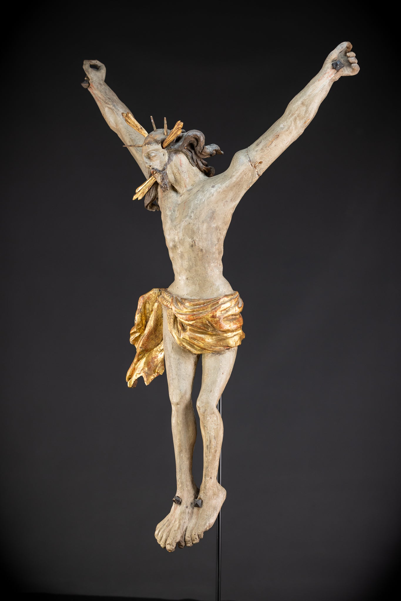 Corpus Christi Wooden Statue | 1700s Antique | 33.1" / 84 cm
