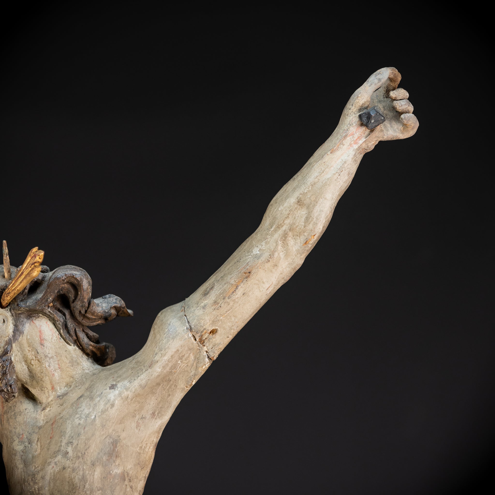 Corpus Christi Wooden Statue | 1700s Antique | 33.1" / 84 cm