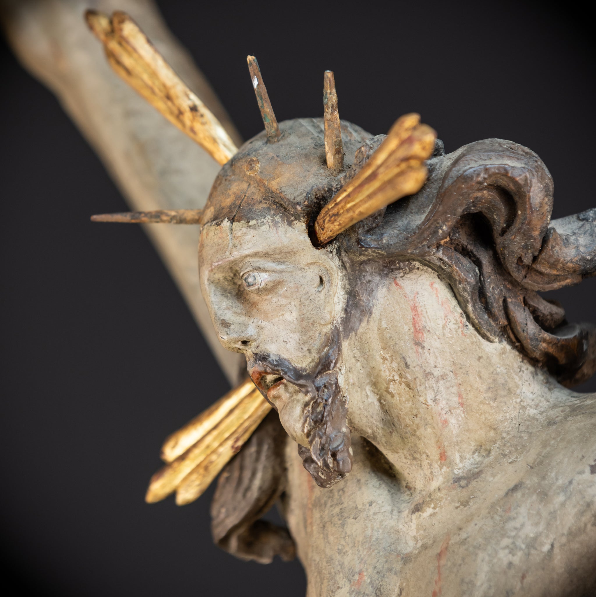 Corpus Christi Wooden Statue | 1700s Antique | 33.1" / 84 cm