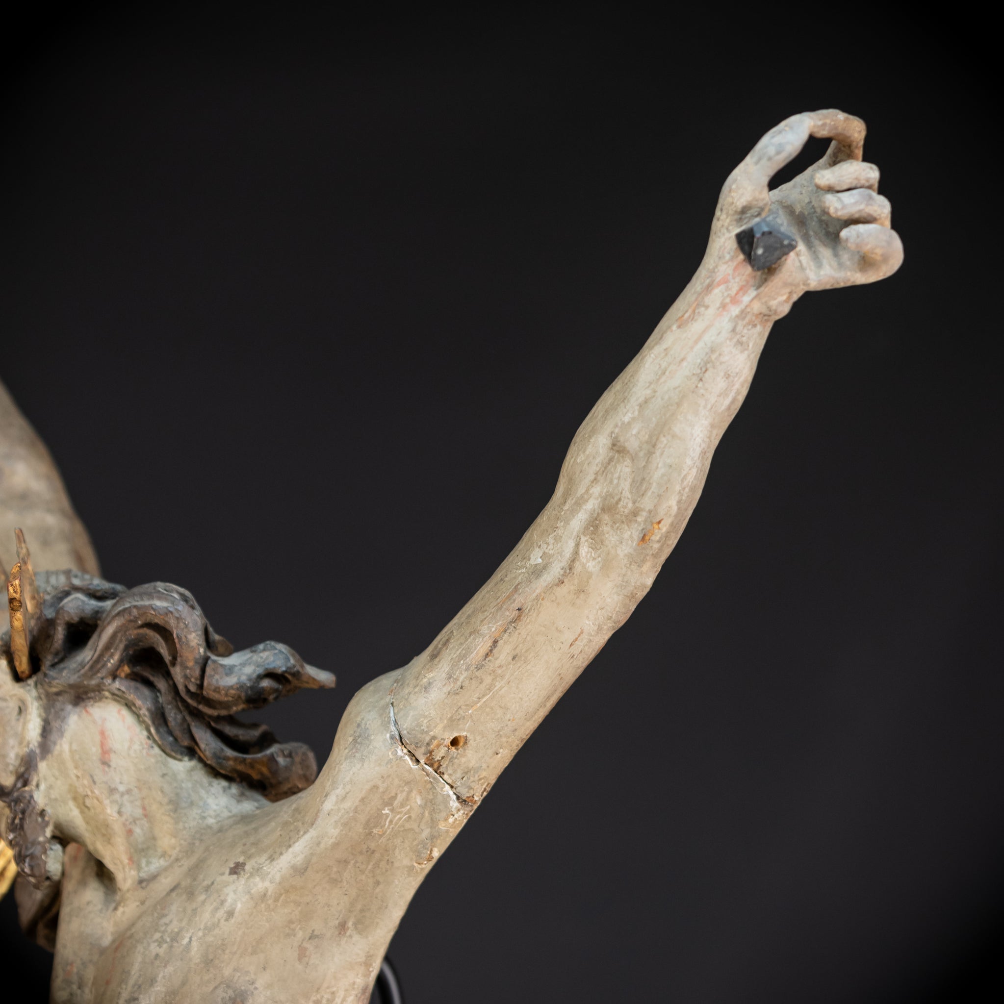 Corpus Christi Wooden Statue | 1700s Antique | 33.1" / 84 cm
