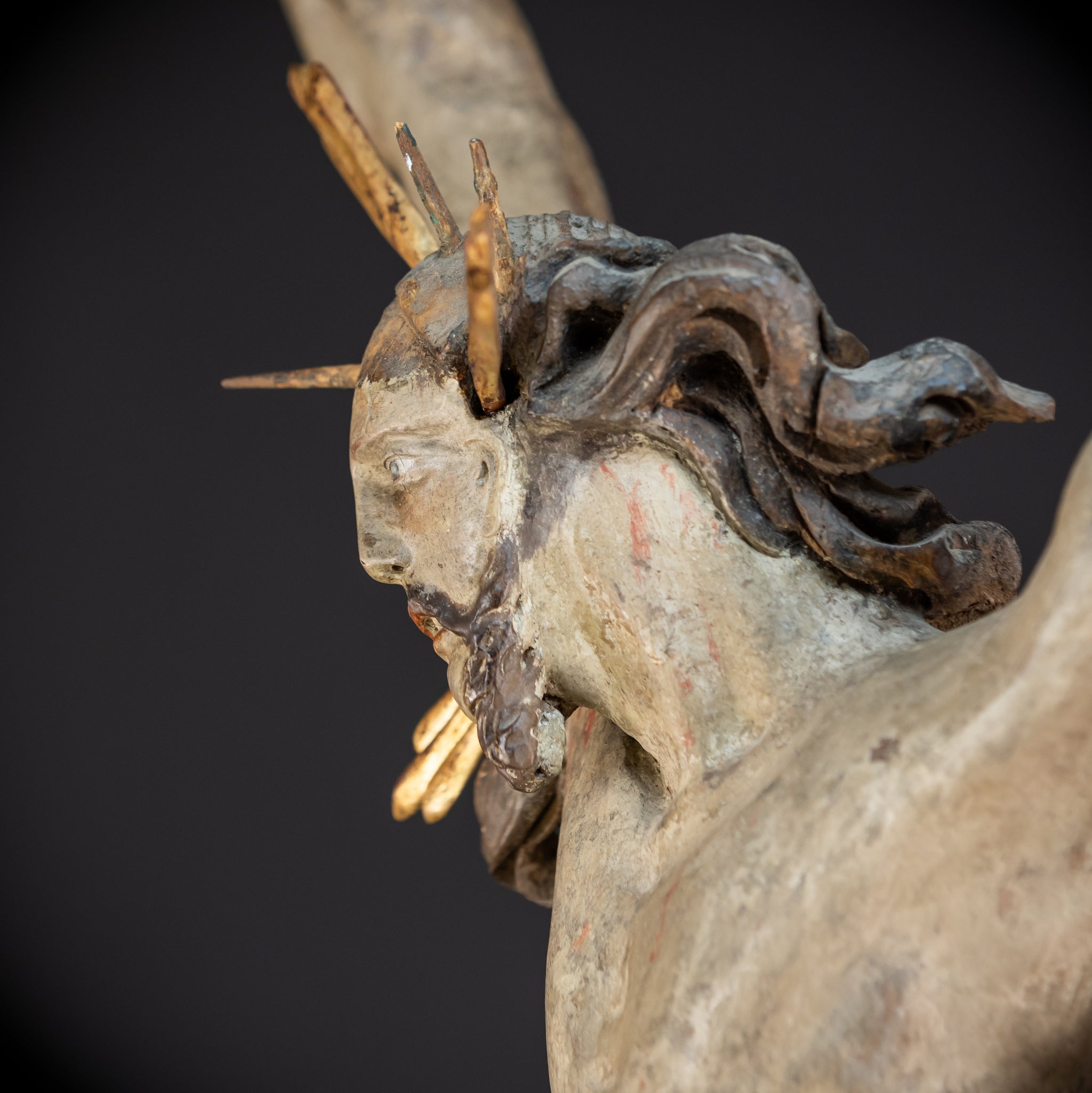 Corpus Christi Wooden Statue | 1700s Antique | 33.1" / 84 cm