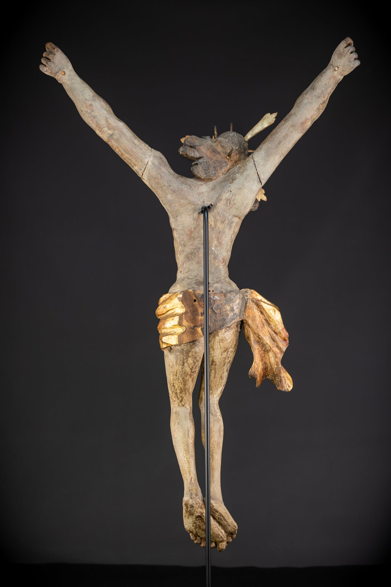 Corpus Christi Wooden Statue | 1700s Antique | 33.1" / 84 cm