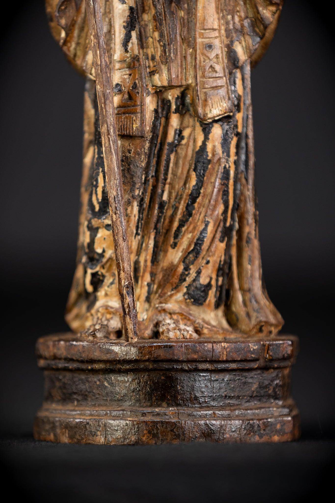 Memento Mori Wood Carving | 1700s Antique | 9.3" / 23.5 cm