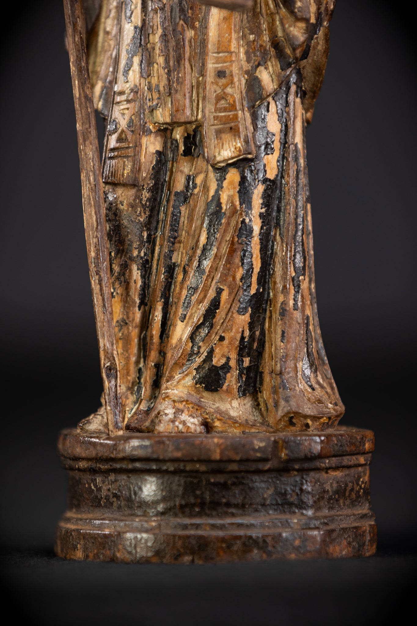 Memento Mori Wood Carving | 1700s Antique | 9.3" / 23.5 cm