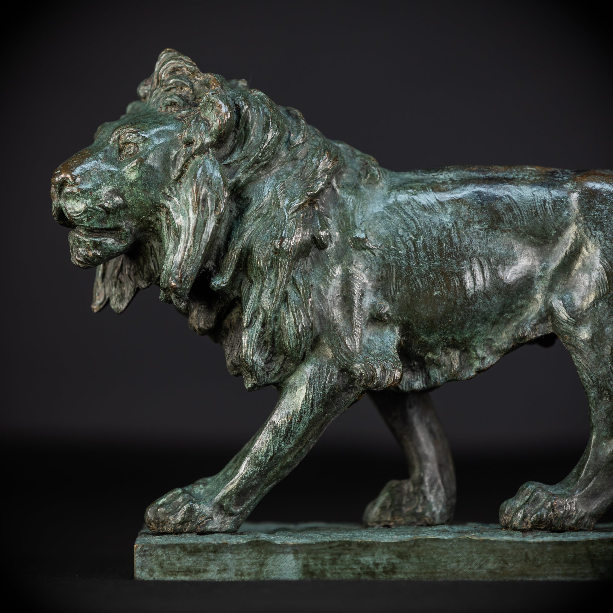 Bronze Lion Statue by Clovis-Edmond Masson | Antique